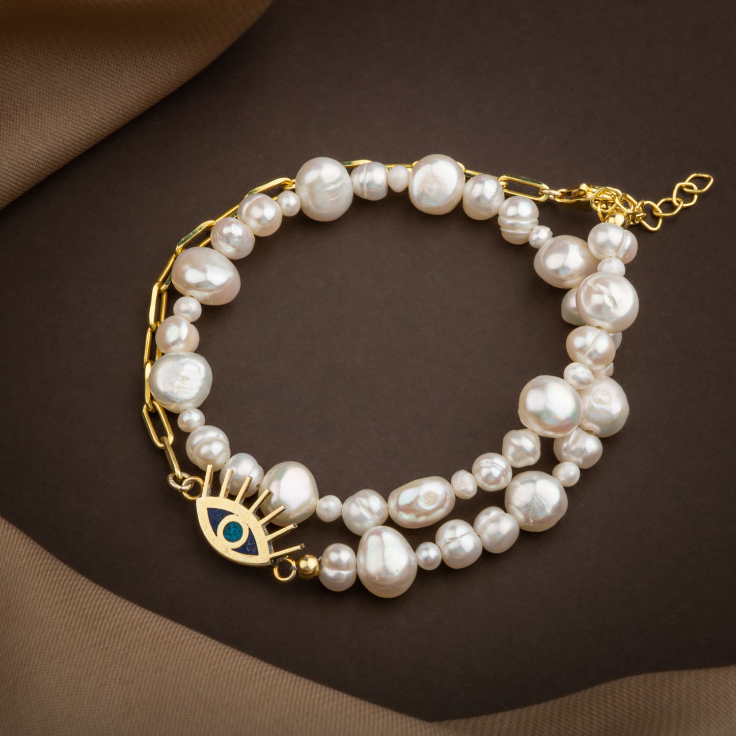 Pearl Natural Stone 925 Sterling Silver Bracelet