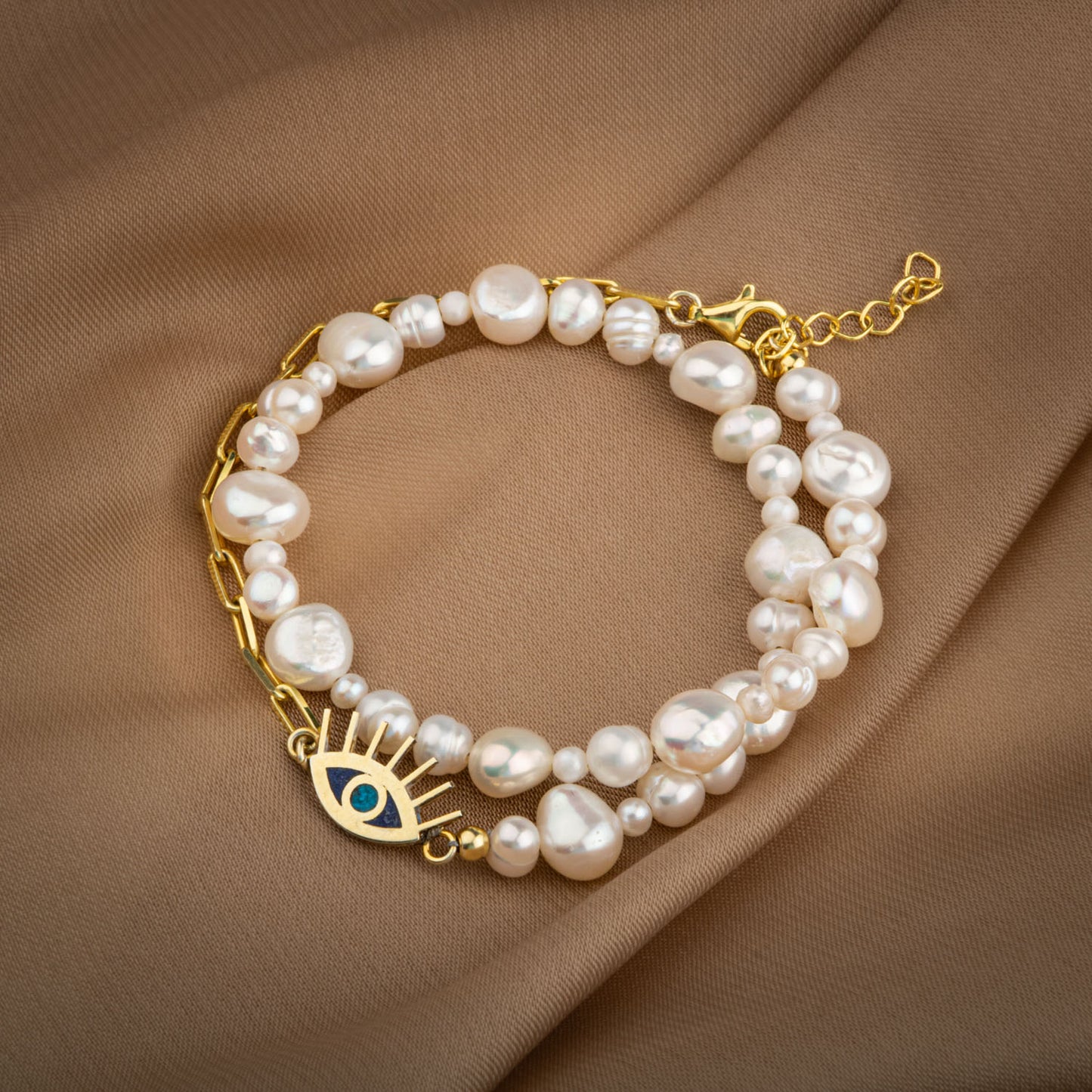 Pearl Natural Stone 925 Sterling Silver Bracelet