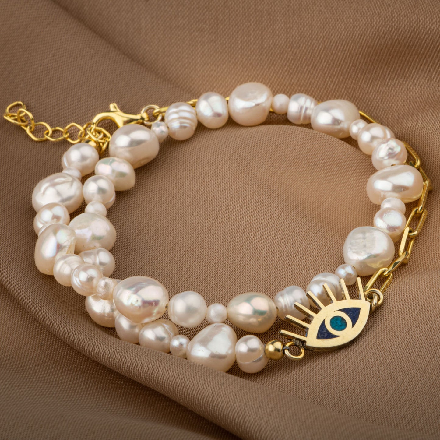 Pearl Natural Stone 925 Sterling Silver Bracelet