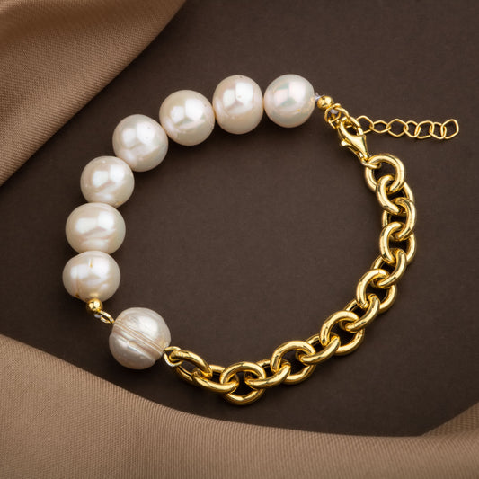 Pearl Natural Stone 925 Sterling Silver Bracelet