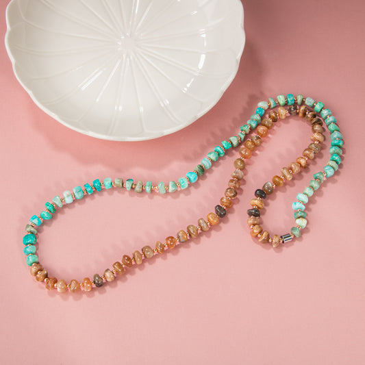 Amazonite, Sun Stone Natural Stone Necklace