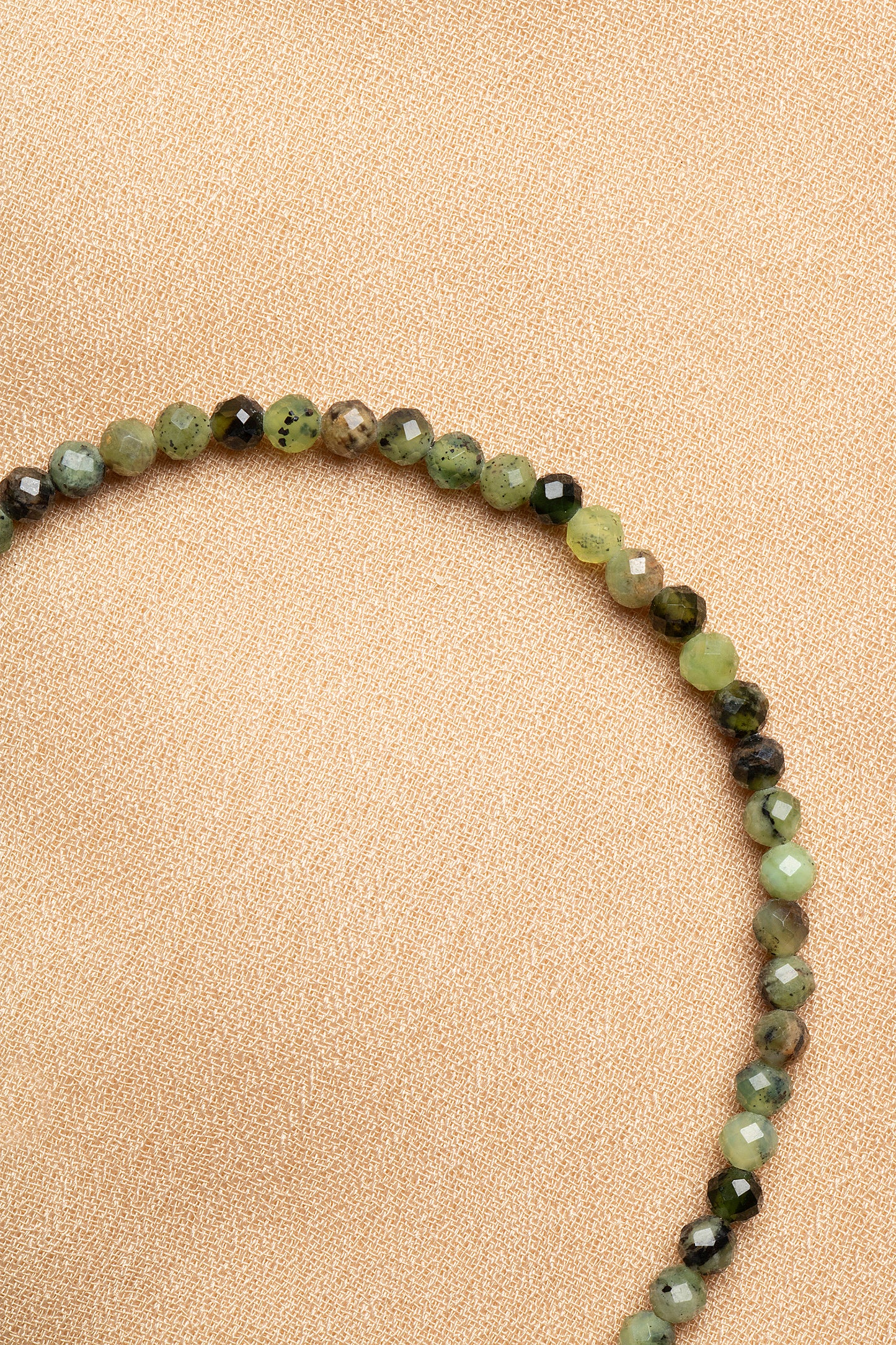 Jade Necklace and Bracelet Set with Silver Clasps 3-4 mm