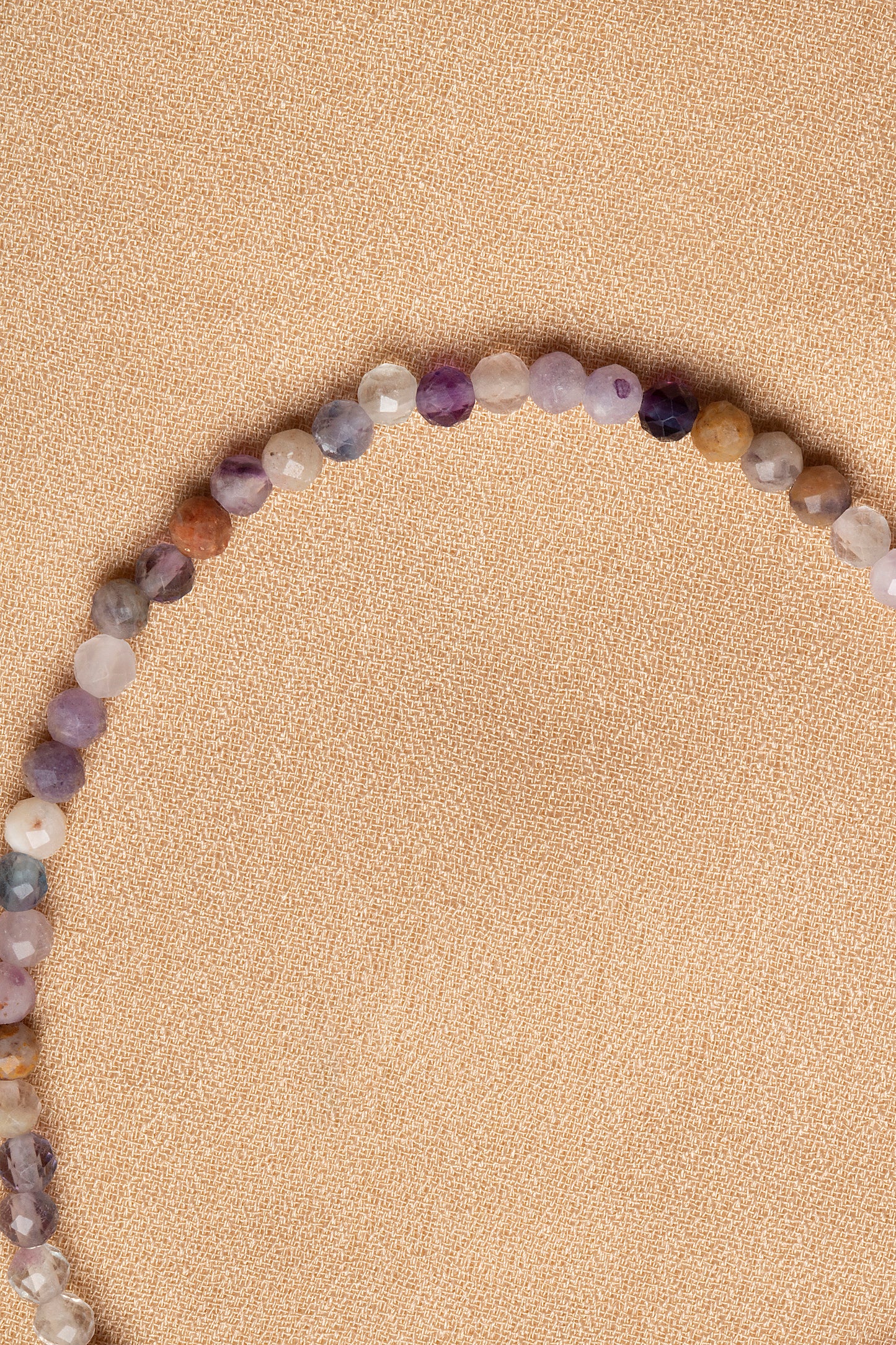 Multicolored Tourmaline Necklace and Bracelet Set with Silver Clasps 3-4 mm