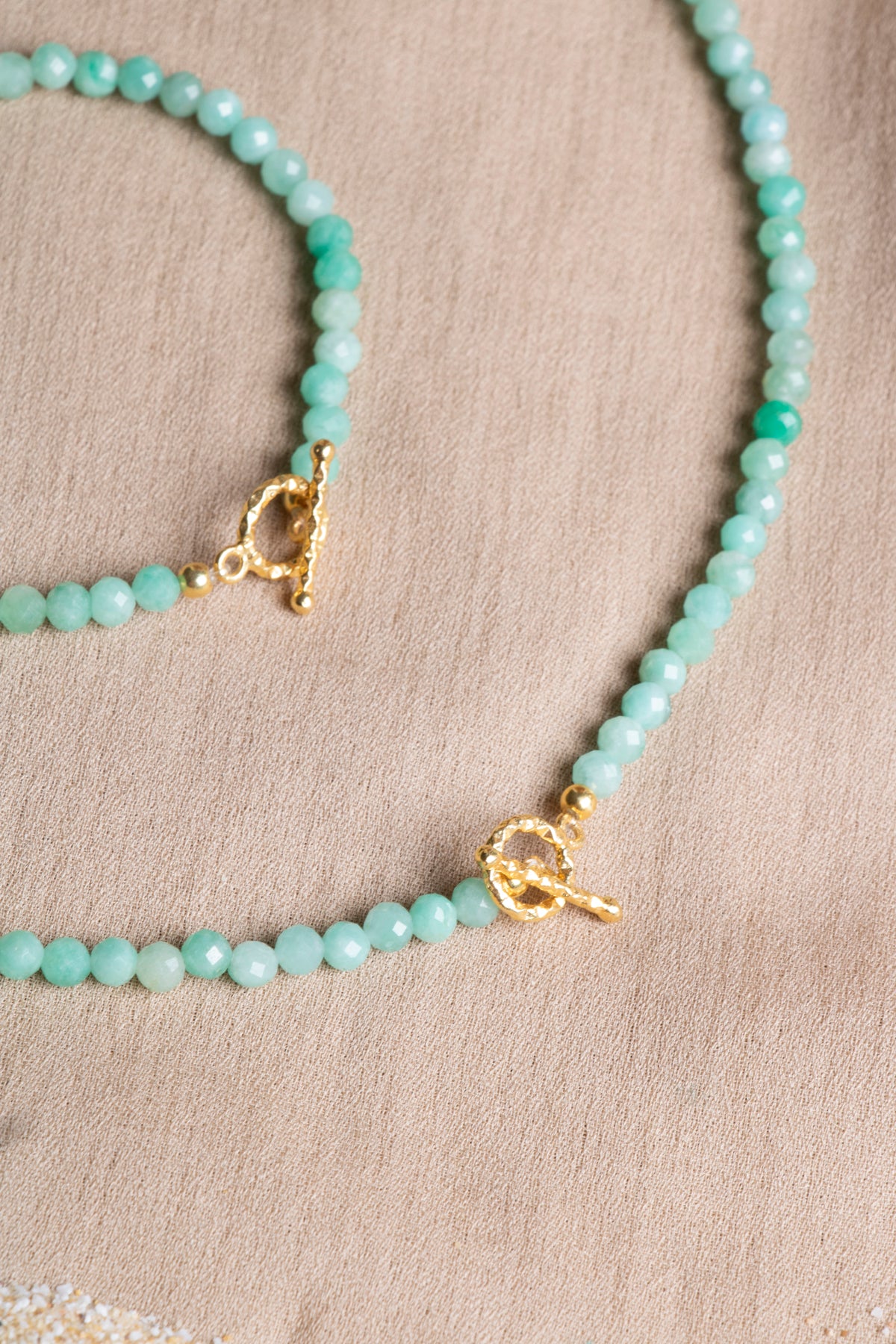 Oceanistone Emerald natural stone necklace and bracelet set
