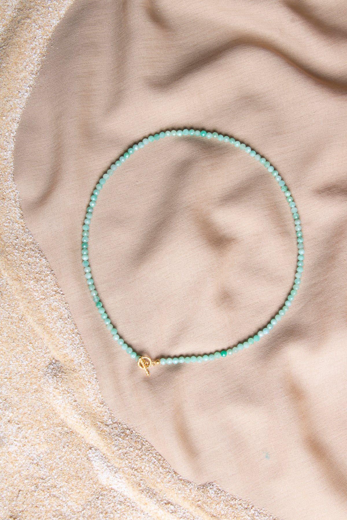 Oceanistone emerald natural stone necklace