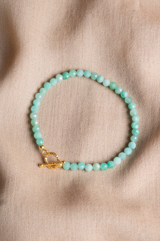 Oceanistone Emerald Natural Stone Bracelet