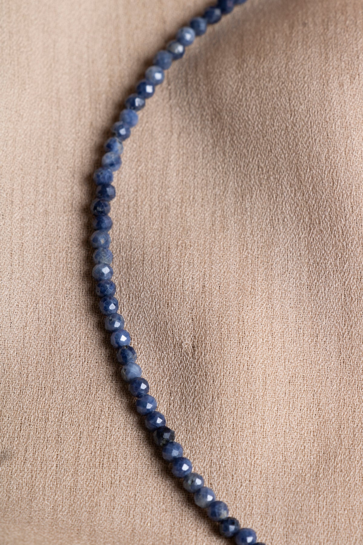 Oceanistone Sapphire natural stone necklace and bracelet set