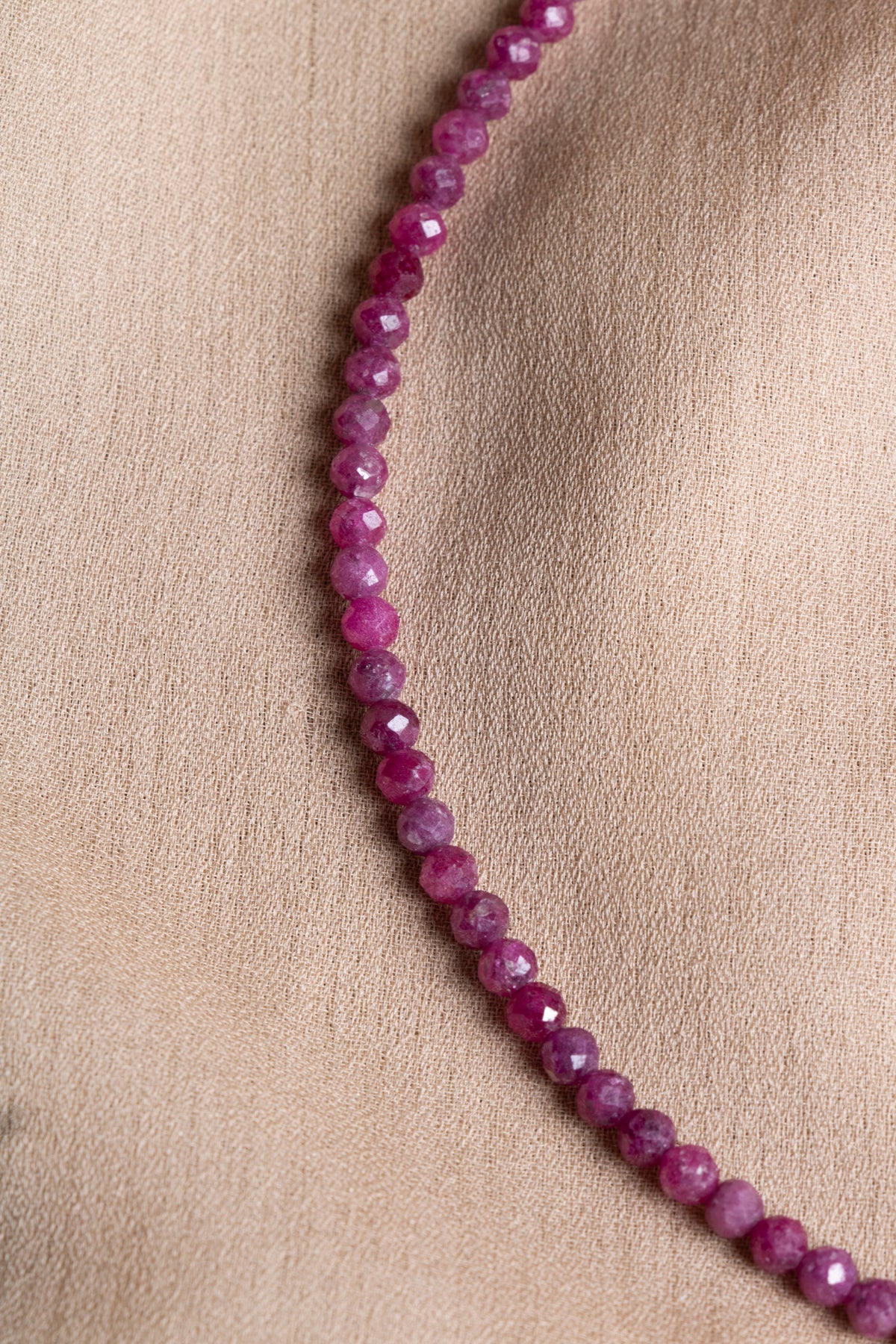 Ruby Natural Stone Necklace and Bracelet Set