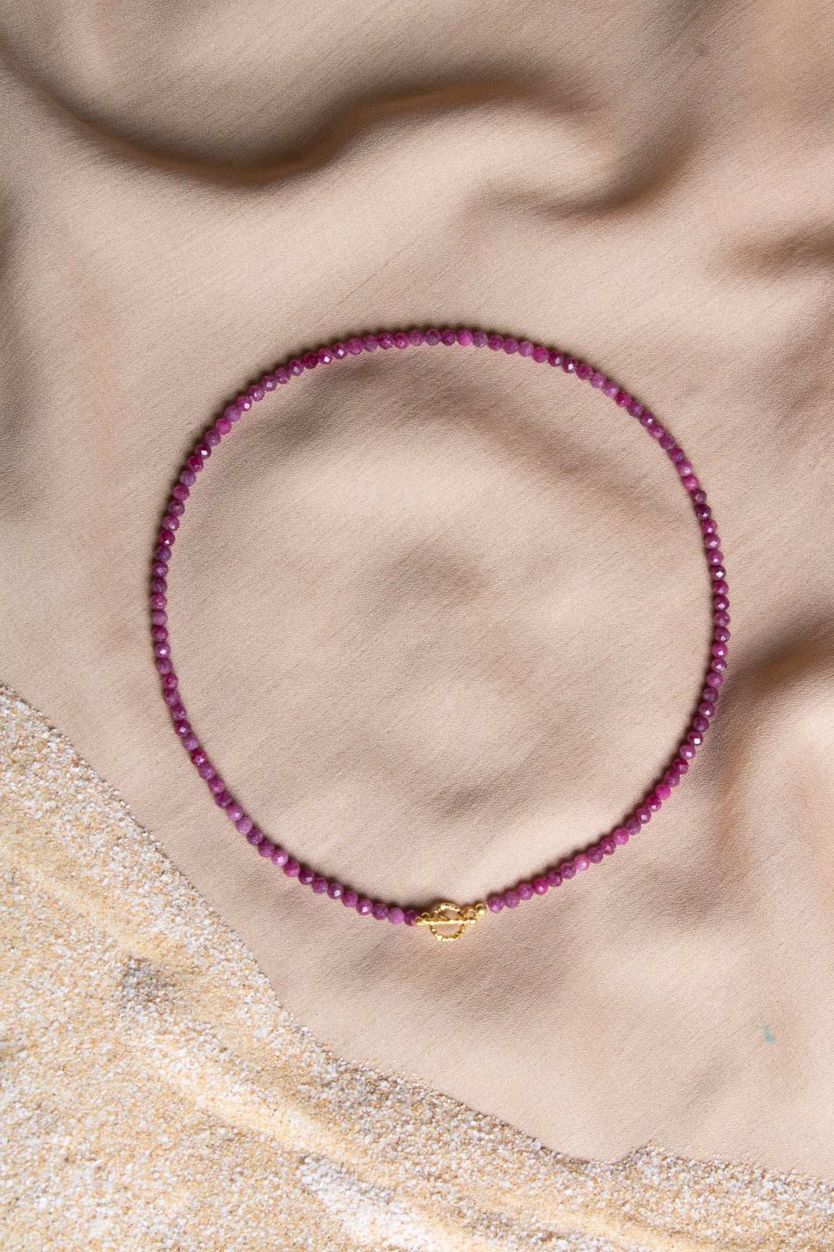 Oceanistone Ruby Natural Stone Necklace