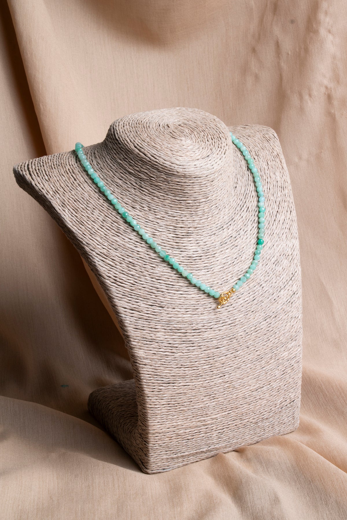 Oceanistone emerald natural stone necklace
