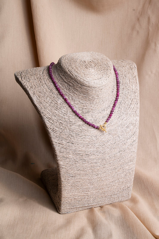 Oceanistone Ruby Natural Stone Necklace