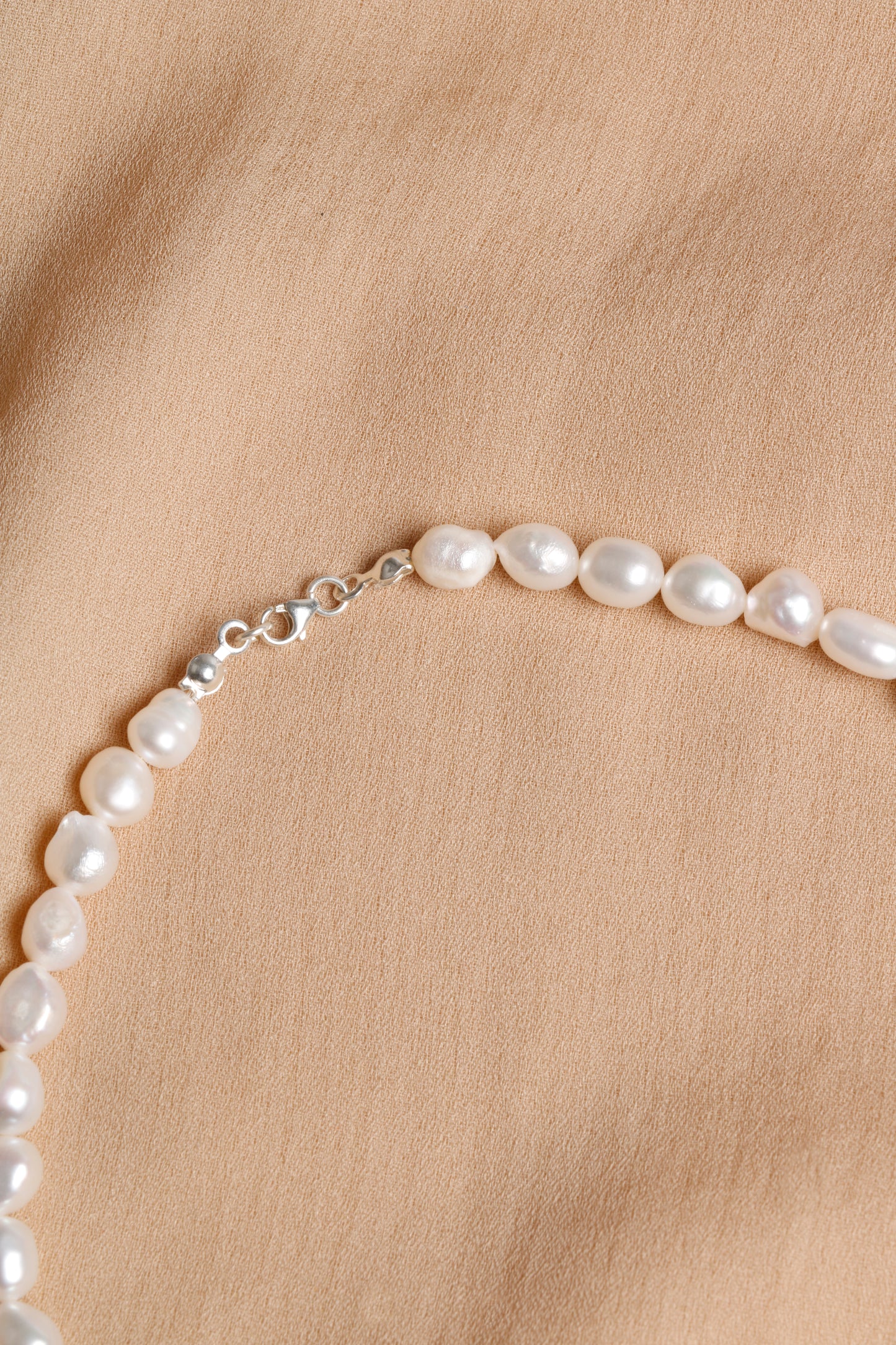 Certified Freshwater Pearl Necklace with Sterling Silver Clasp