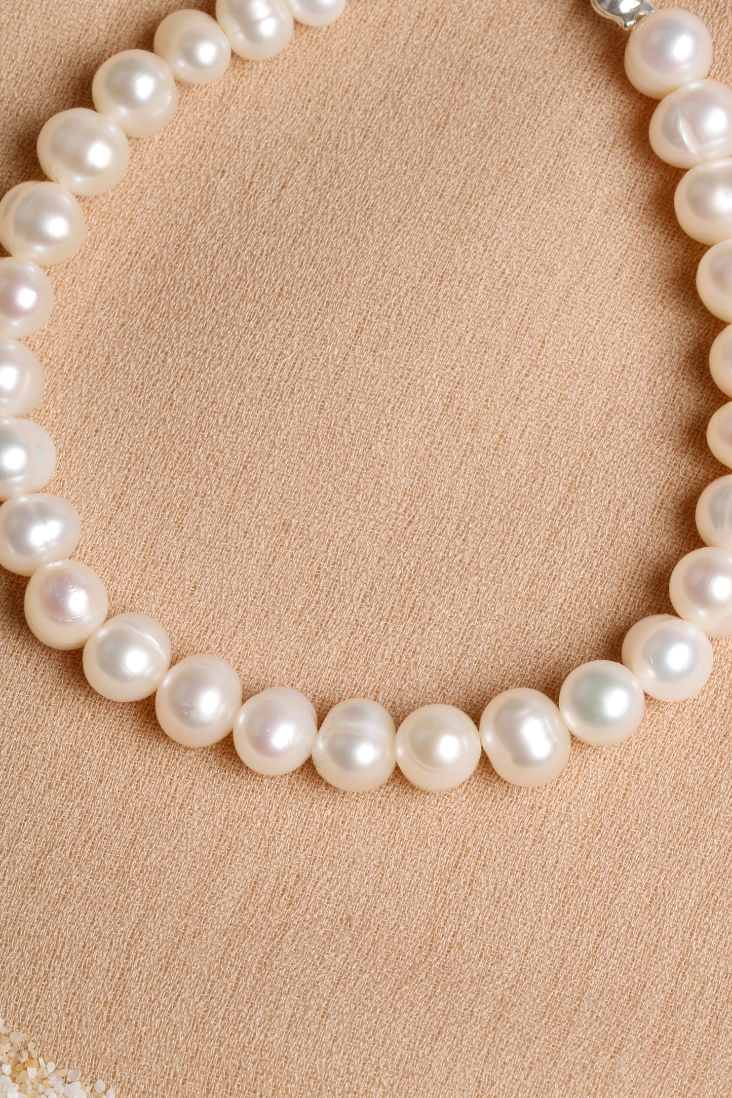 Classic 8mm Freshwater Pearl Bracelet with Silver Clasp