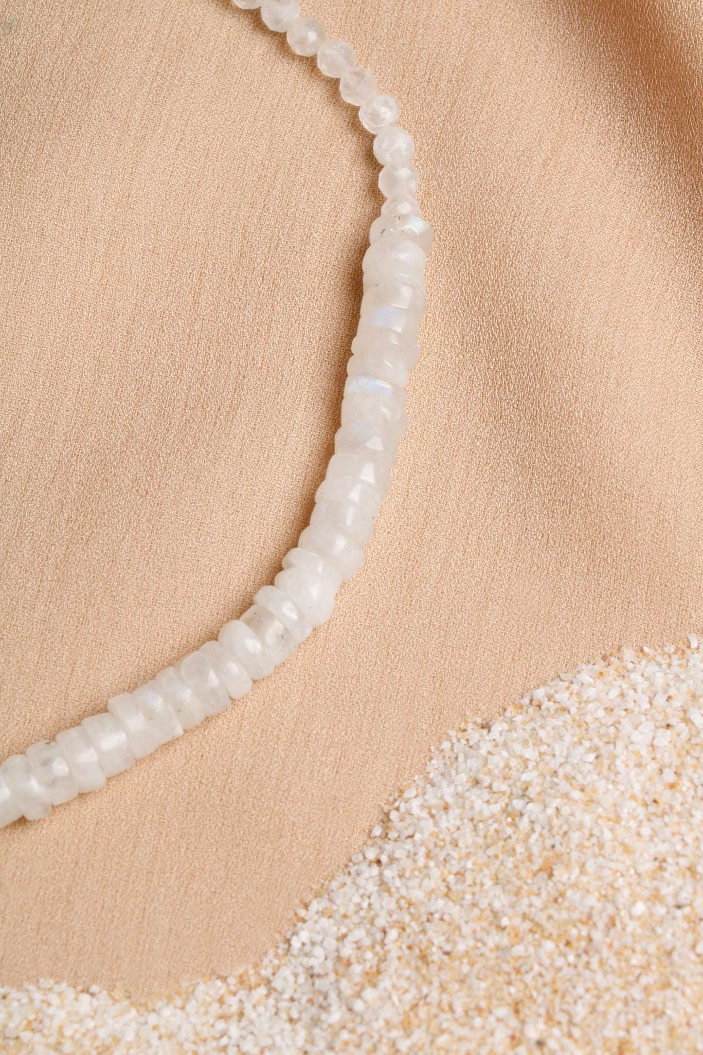 Oceanistone Genuine Moonstone Necklace with Silver Accents