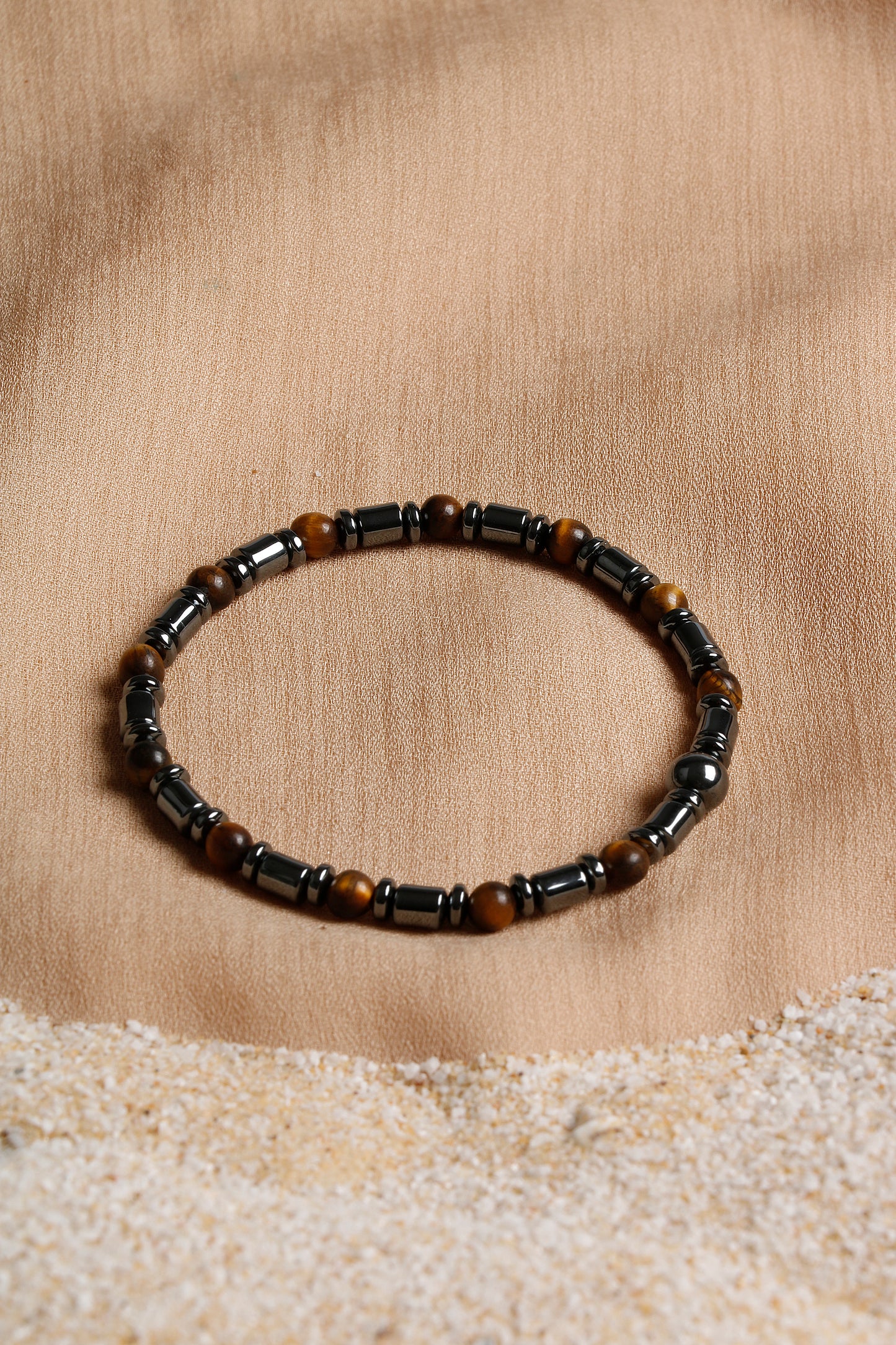 Oceanistone Men’s Bracelet Collection: Tiger Eye, Agate, and Hematite