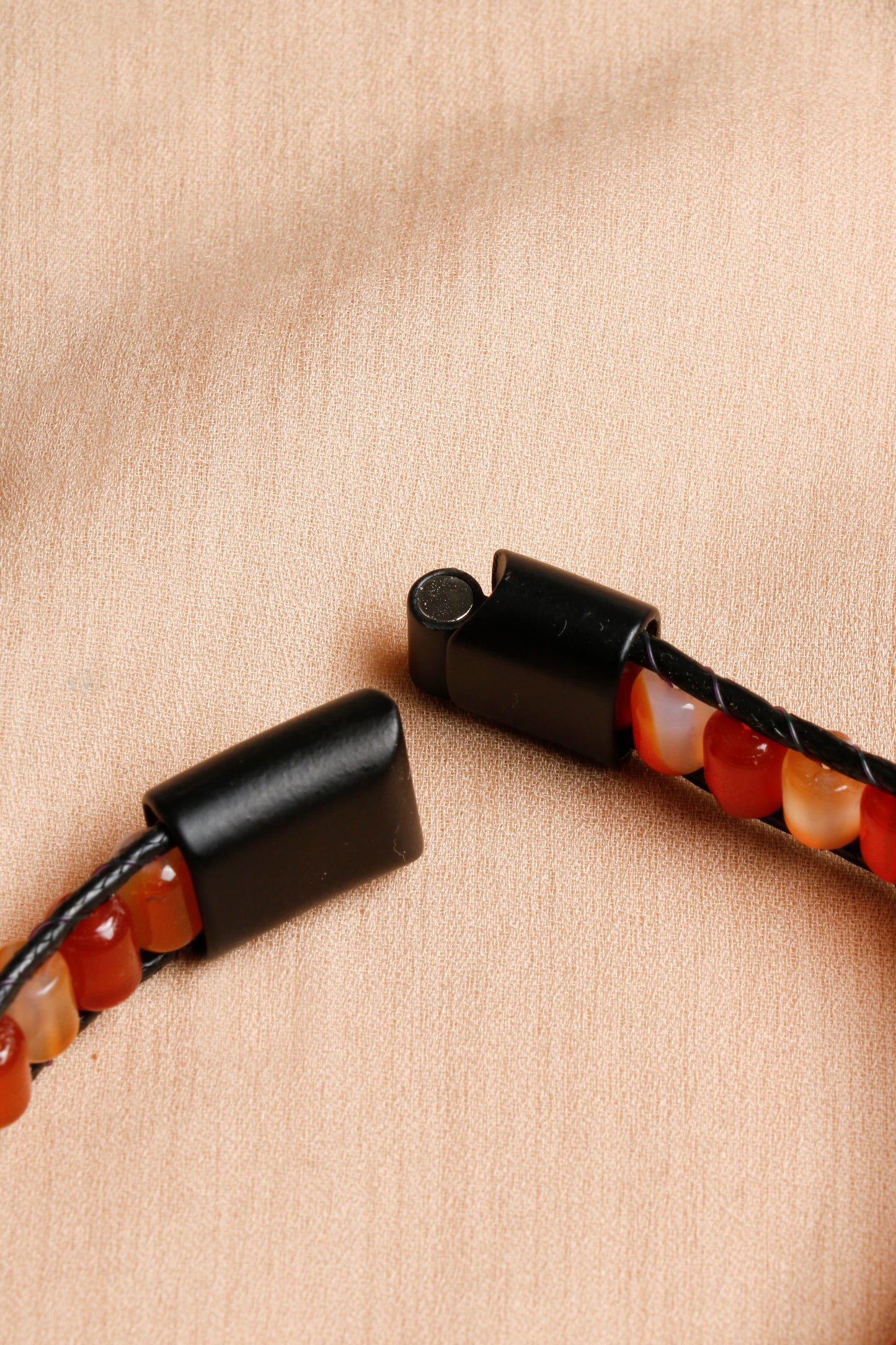 Men's Bracelet Collection with Red Agate, Jade, and Hematite Stones