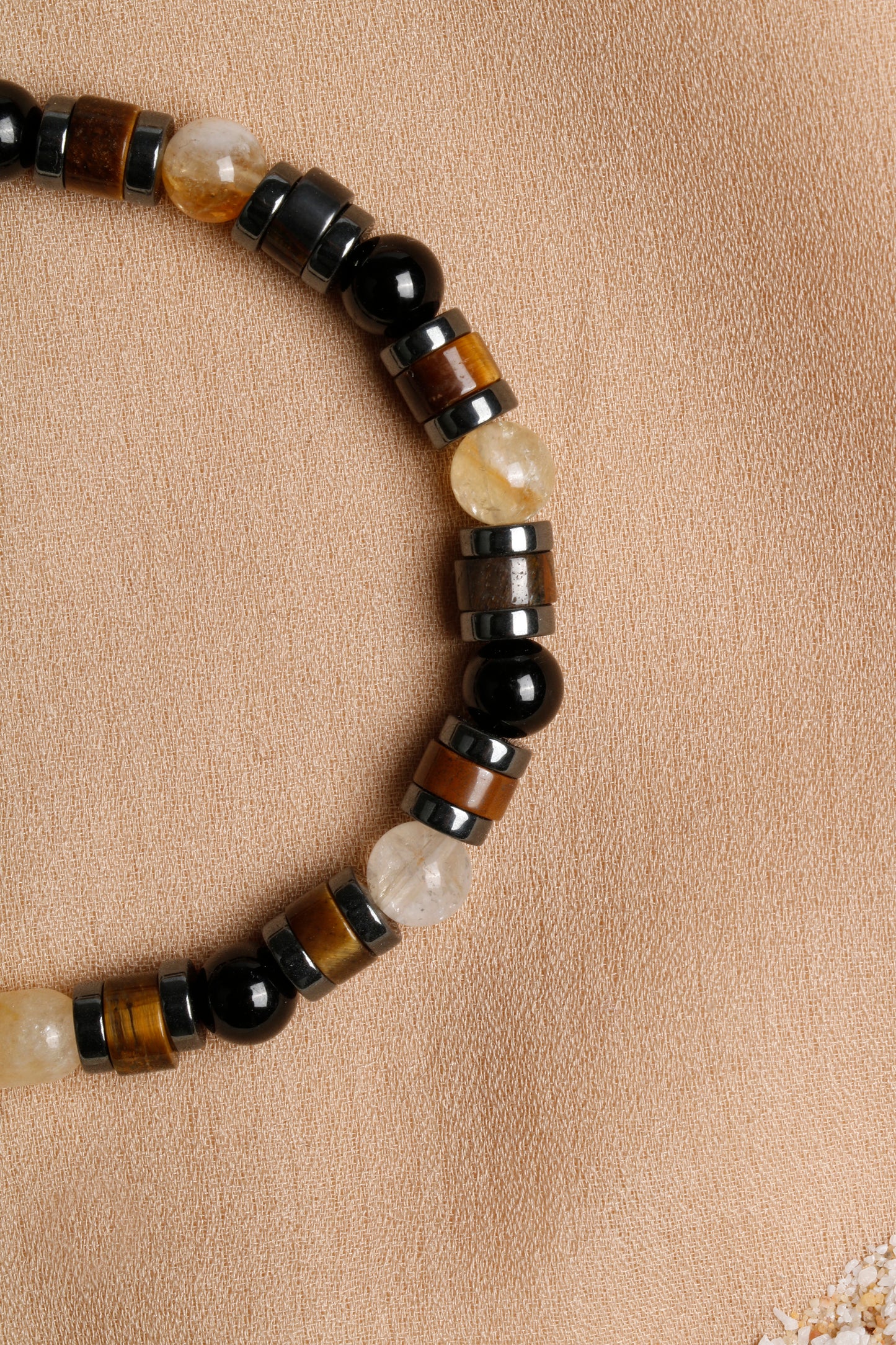 Men's Bracelet Collection with Citrine, Tiger’s Eye, and Hematite Stones