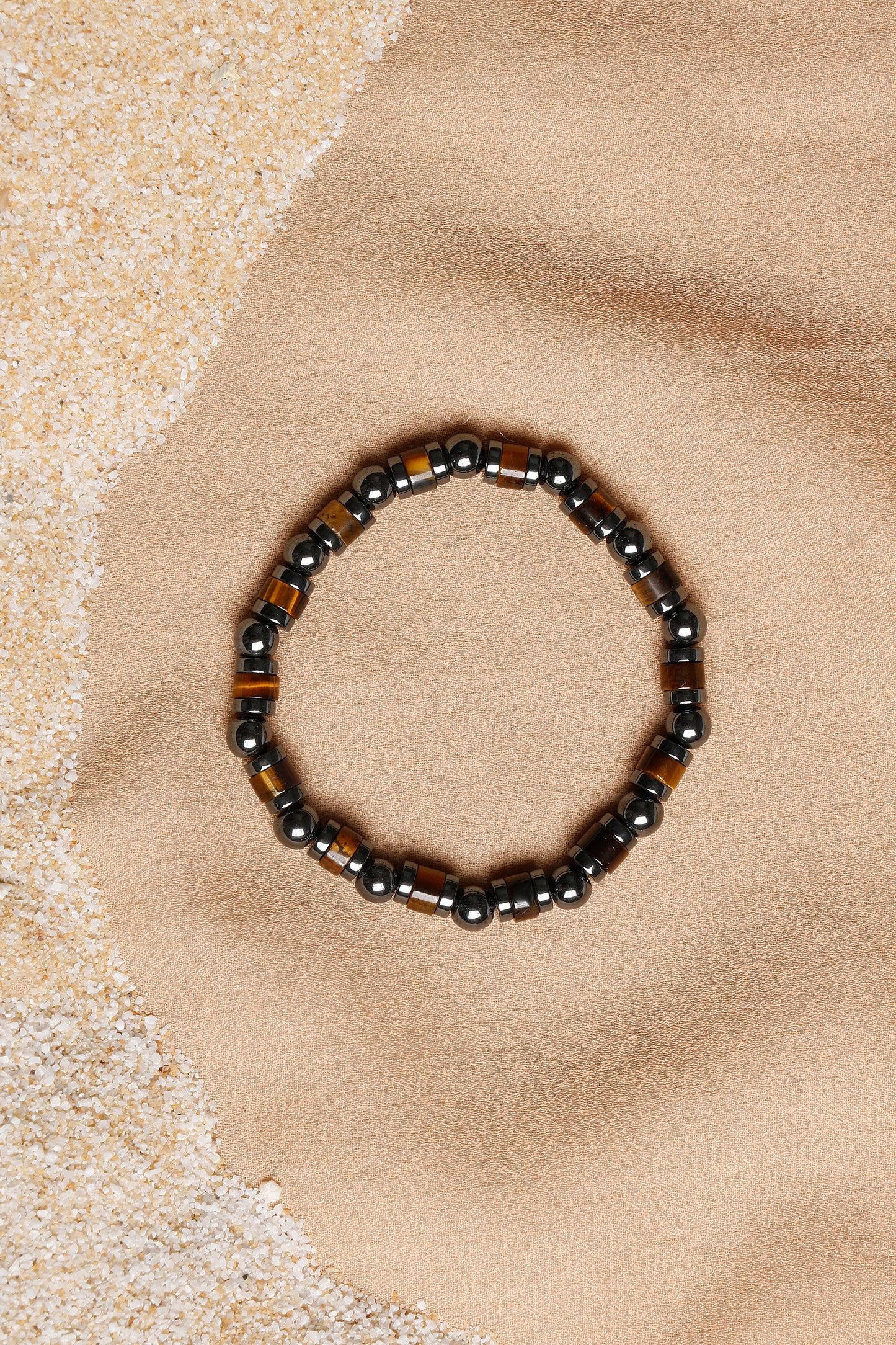 Men's Bracelet Collection with Citrine, Tiger’s Eye, and Hematite Stones