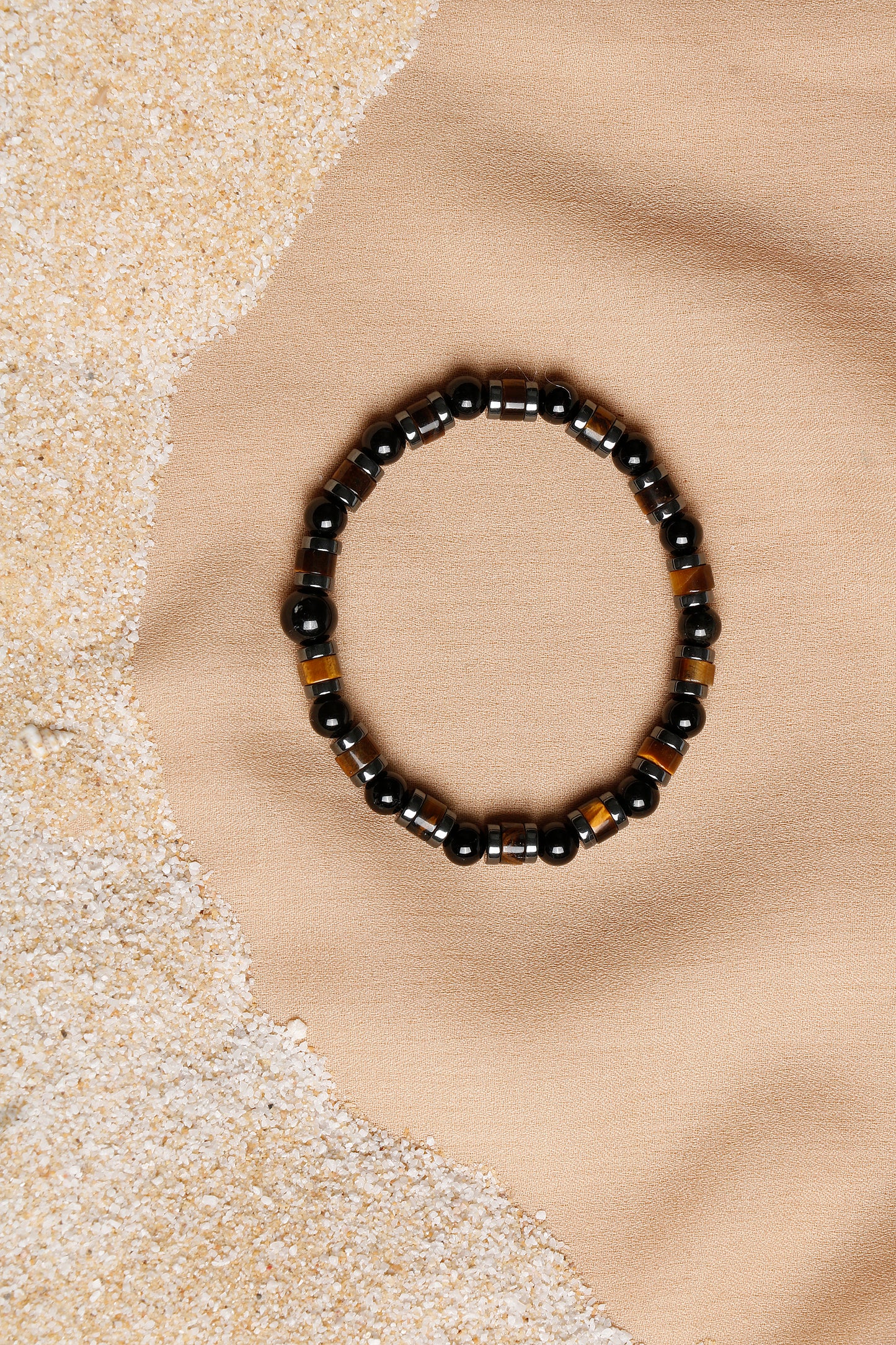Men's Bracelet Collection with Citrine, Tiger’s Eye, and Hematite Stones