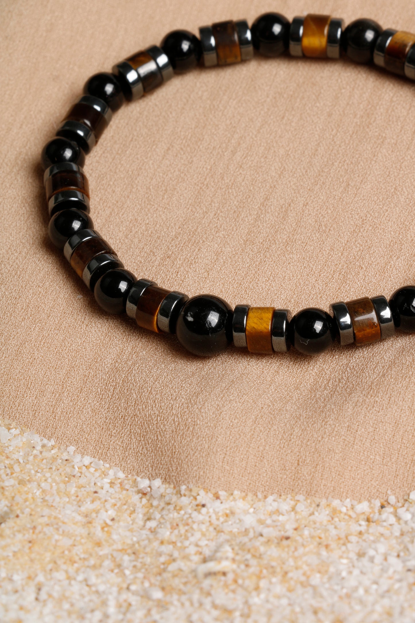 Men's Bracelet Collection with Citrine, Tiger’s Eye, and Hematite Stones
