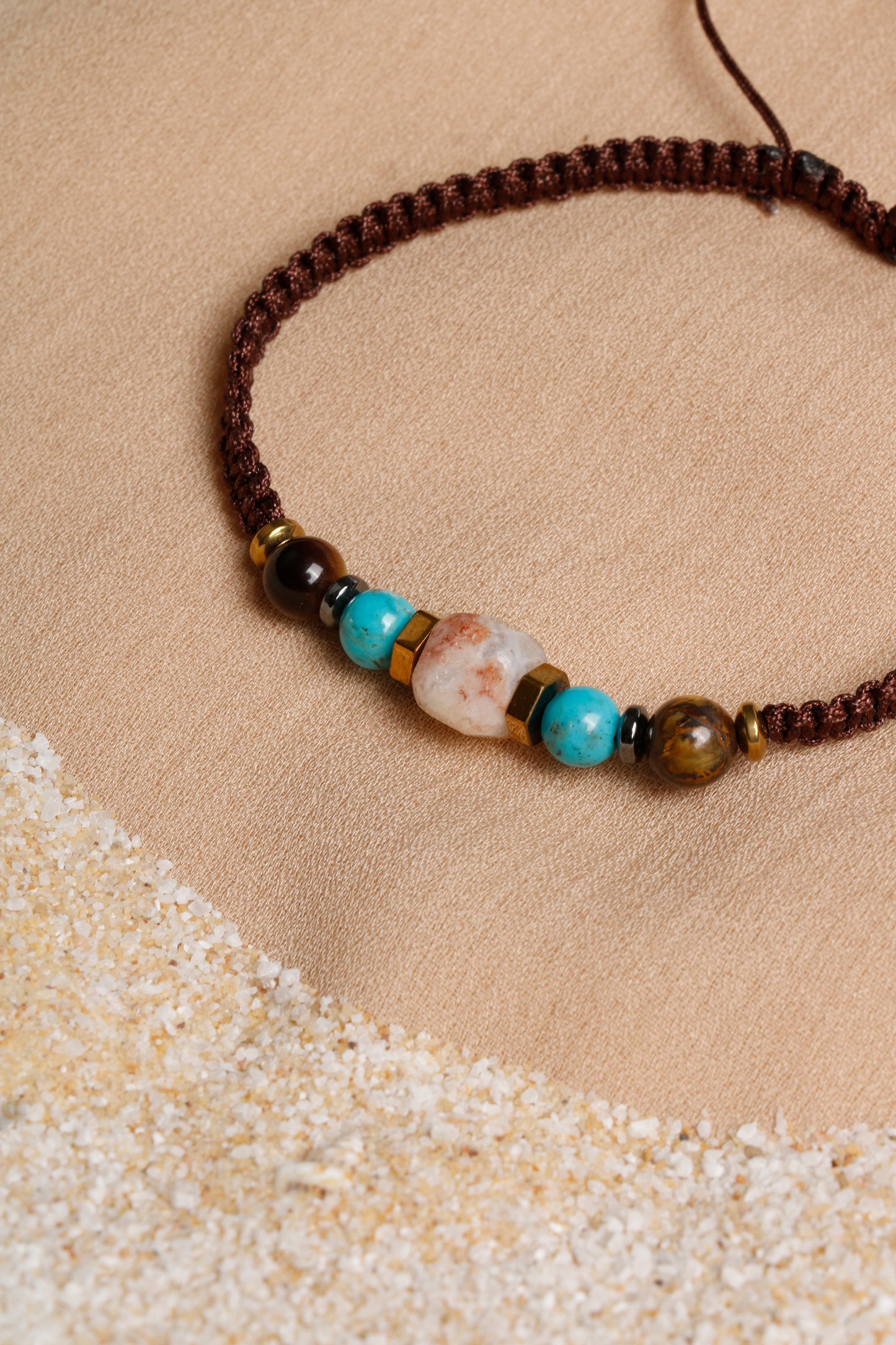 Oceanistone Men’s Bracelet Collection: Citrine, Turquoise, and Hematite Balance