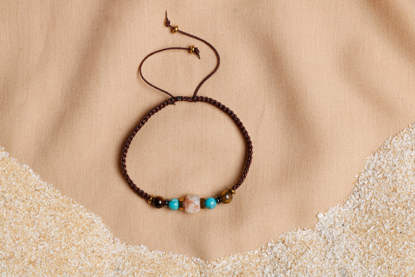 Oceanistone Men’s Bracelet Collection: Citrine, Turquoise, and Hematite Balance