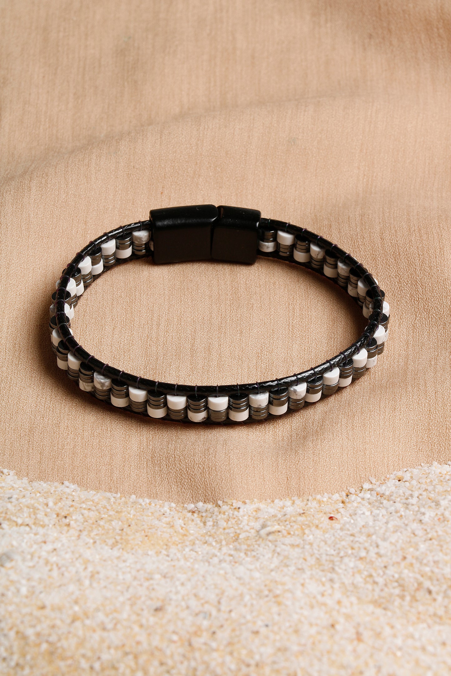 Oceanistone Men’s Bracelet Collection: Howlite and Shungite Harmony