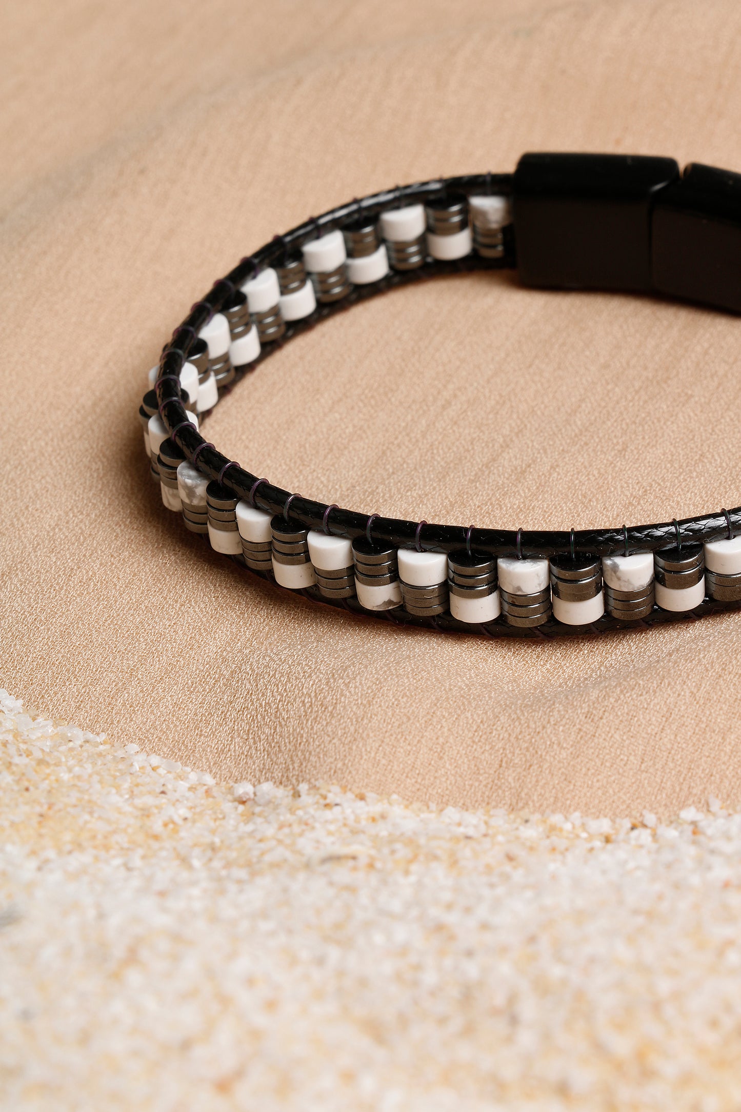 Oceanistone Men’s Bracelet Collection: Howlite and Shungite Harmony