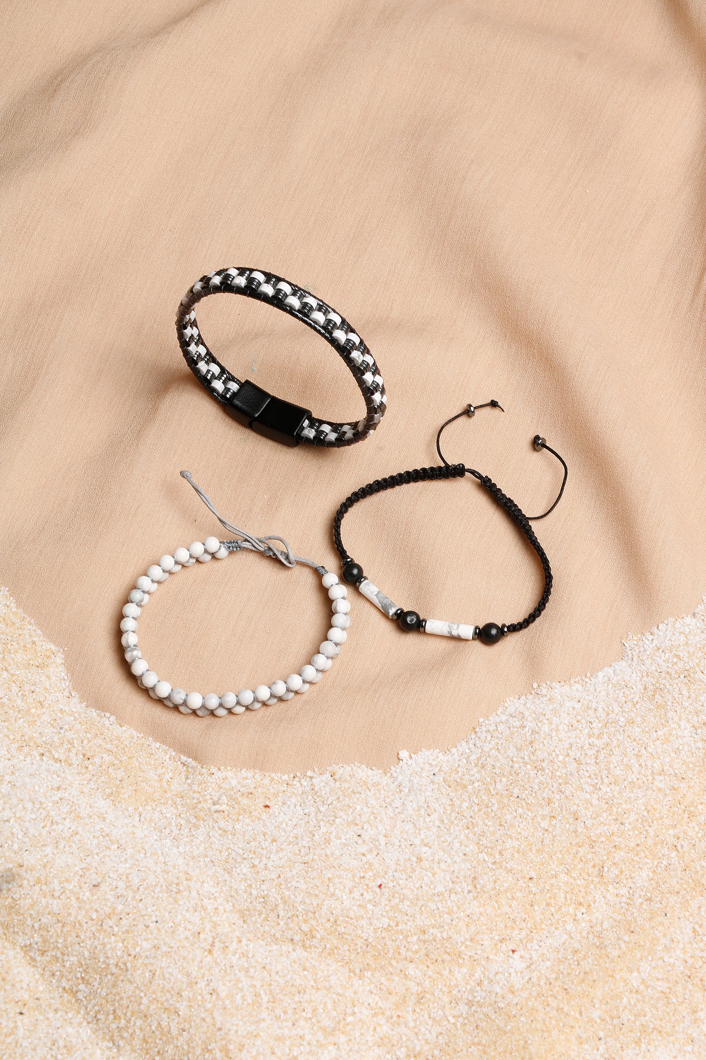 Oceanistone Men’s Bracelet Collection: Howlite and Shungite Harmony