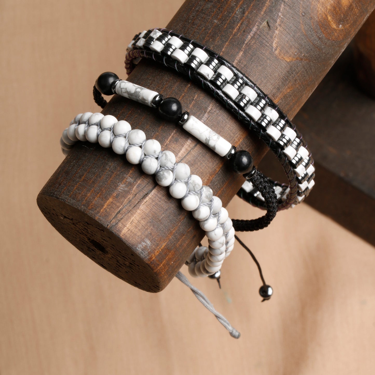 Oceanistone Men’s Bracelet Collection: Howlite and Shungite Harmony