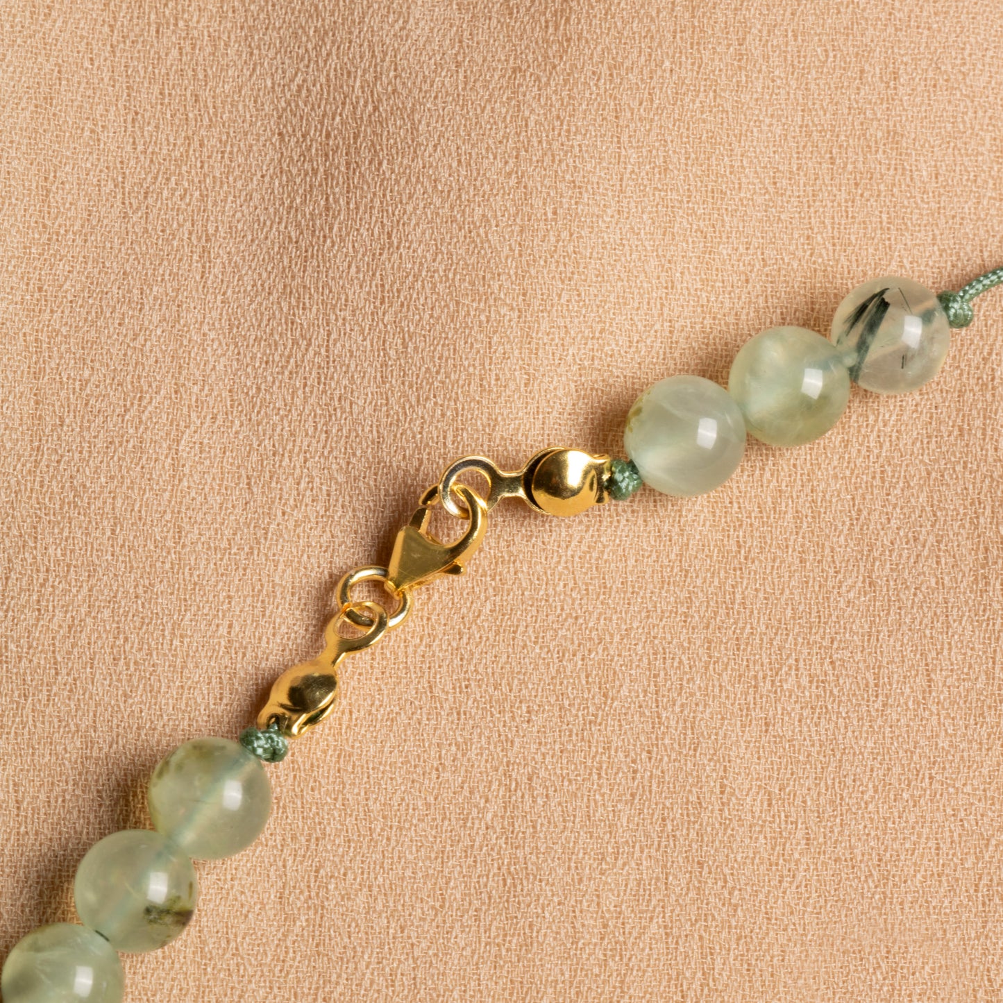 Prehnite Necklace with Sterling Silver Sun Pendant – Oceanistone Collection