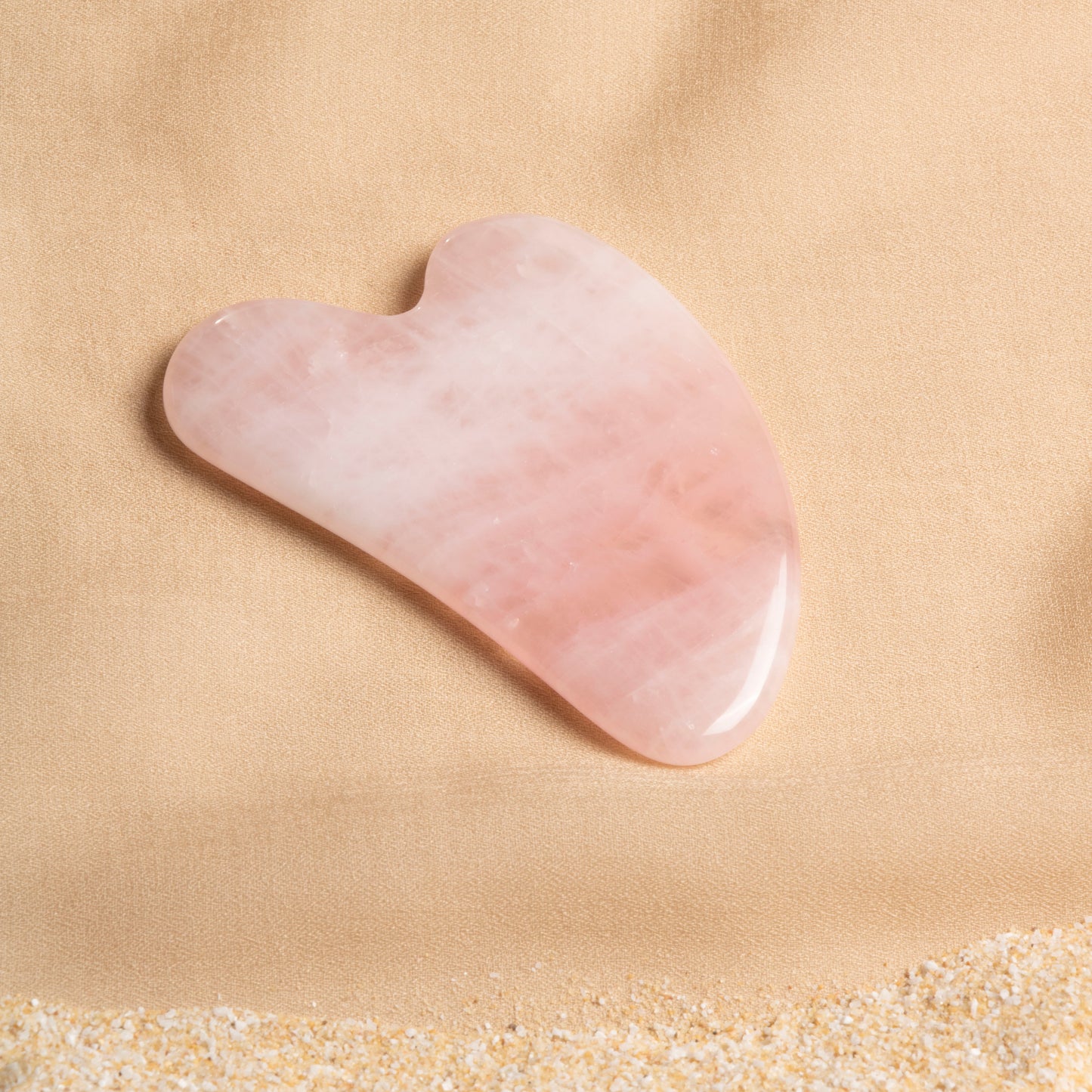 Rose Quartz Heart-Shaped Gua Sha Massage Tool