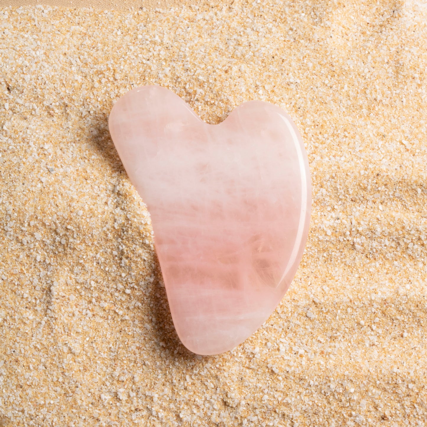 Rose Quartz Heart-Shaped Gua Sha Massage Tool