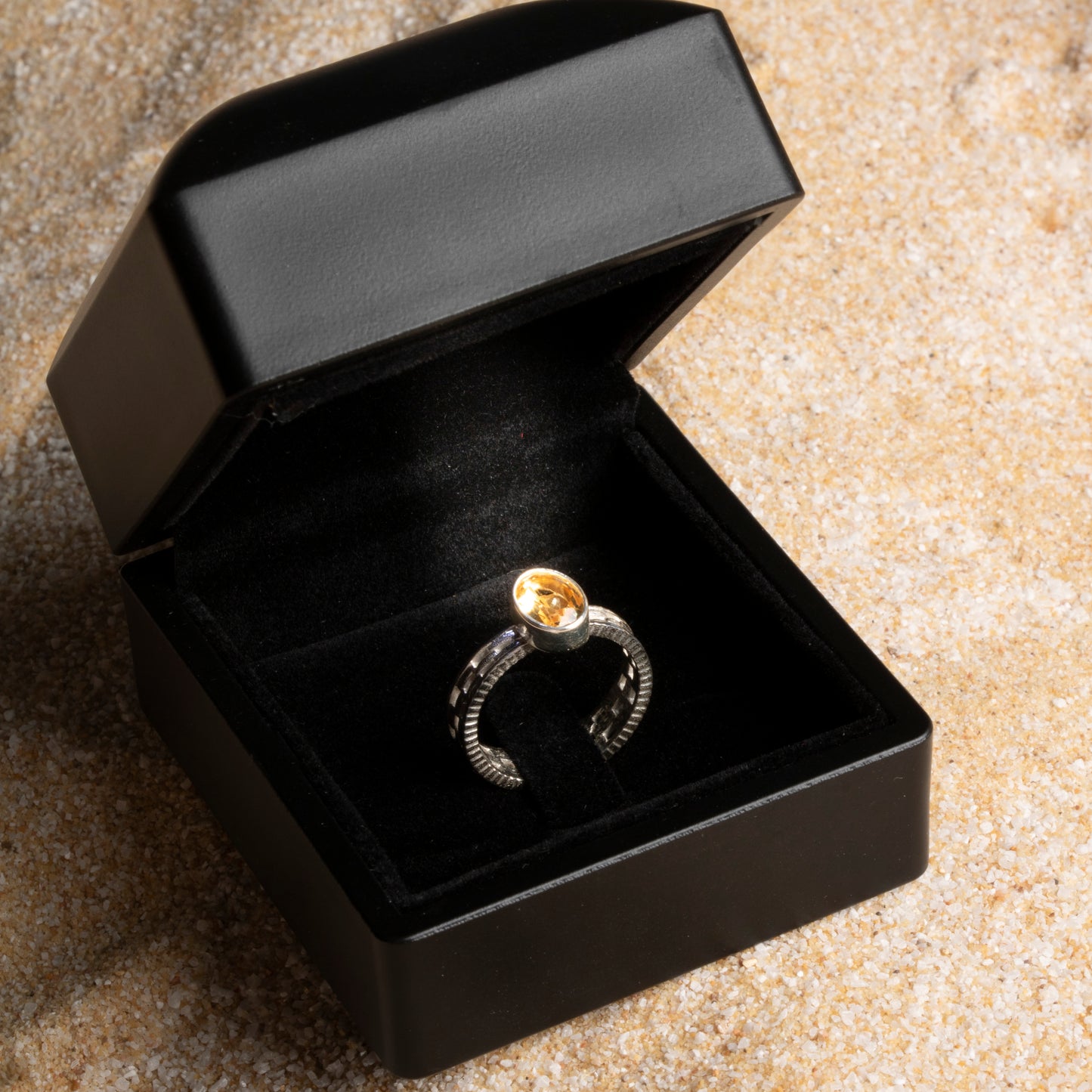 Oceanistone Sapphire Sterling Silver Ring – Grace and Wisdom in One Design