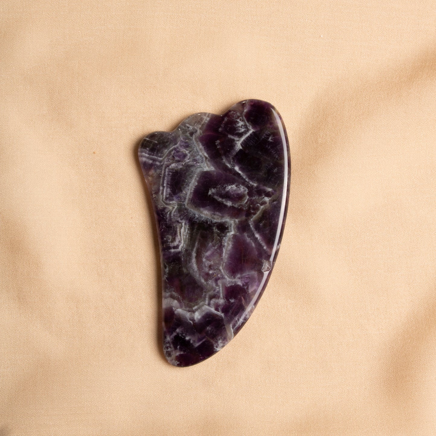 Amethyst Gua Sha Facial Massage Stone – Goose Foot Shape
