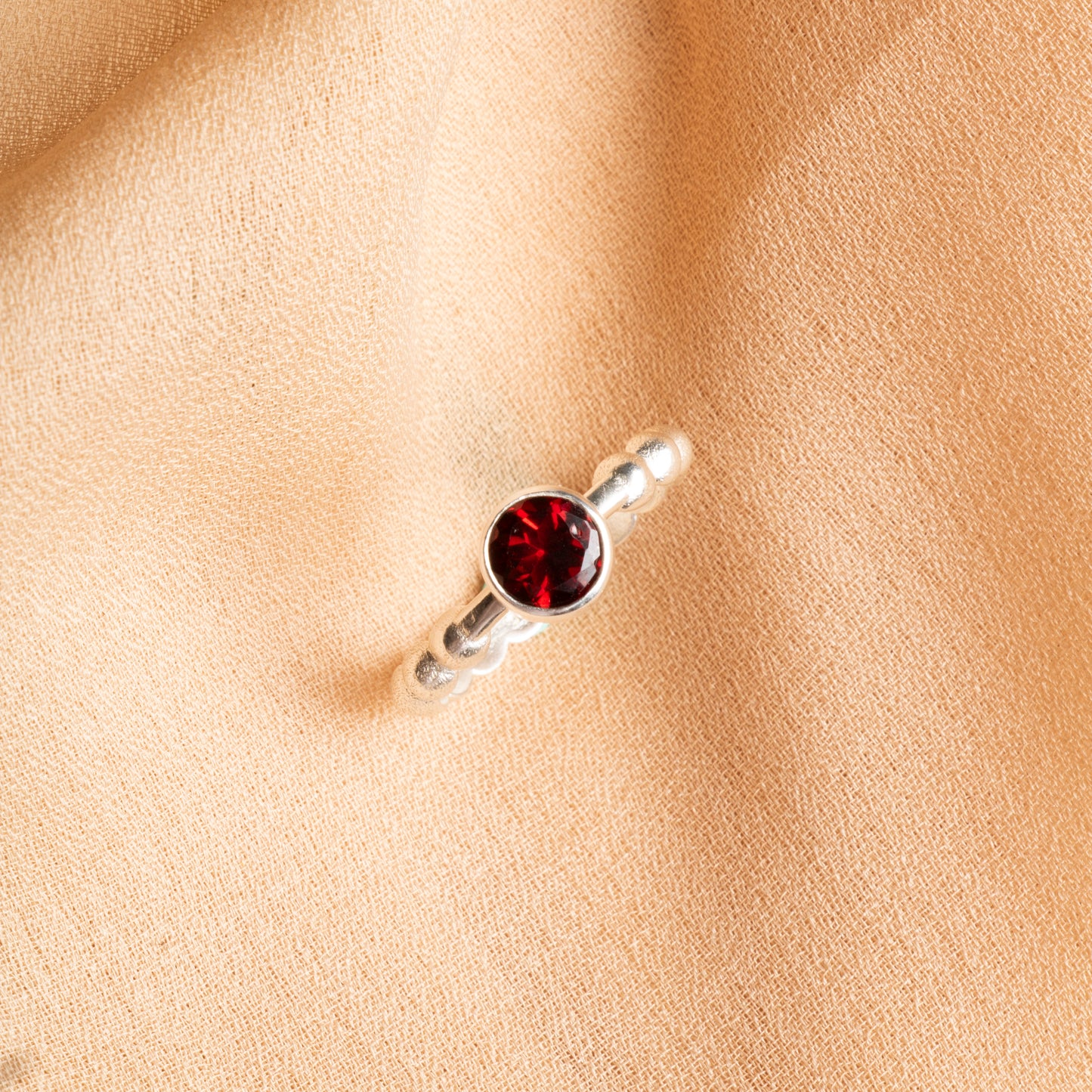 Timeless Garnet Sterling Silver Ring – A Symbol of Passion & Strength