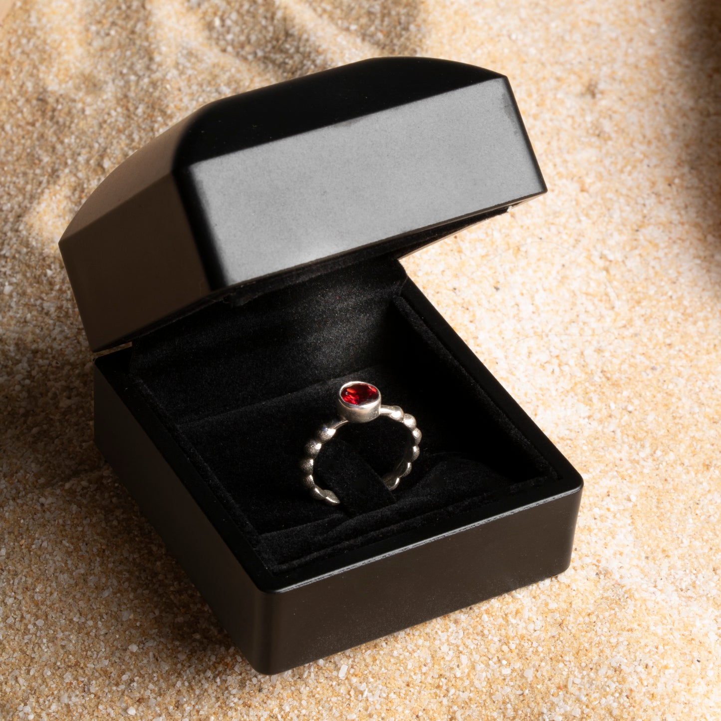 Timeless Garnet Sterling Silver Ring – A Symbol of Passion & Strength