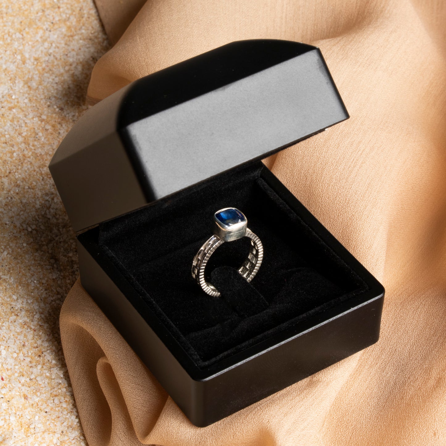 Handcrafted Kyanite Sterling Silver Ring – A Symbol of Inner Peace & Strength
