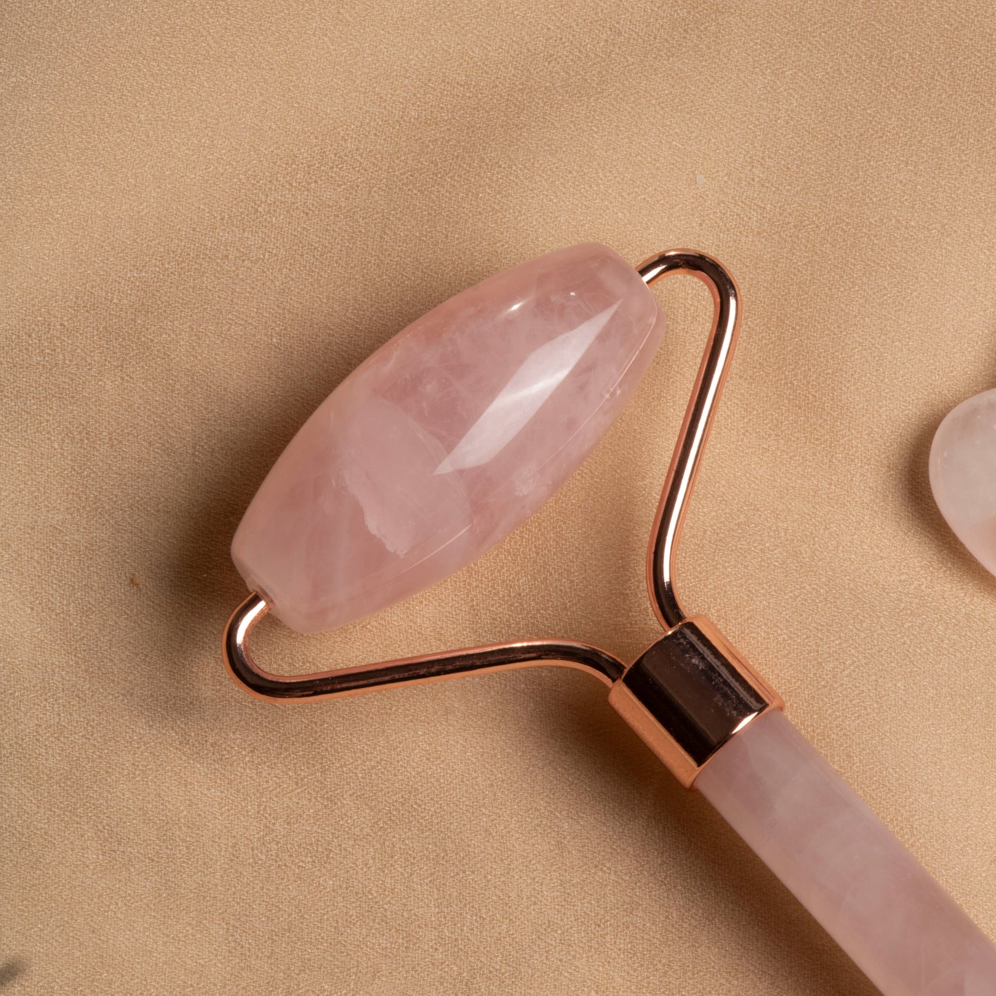 Rose Quartz Roller & Goose Foot Gua Sha Massage Set