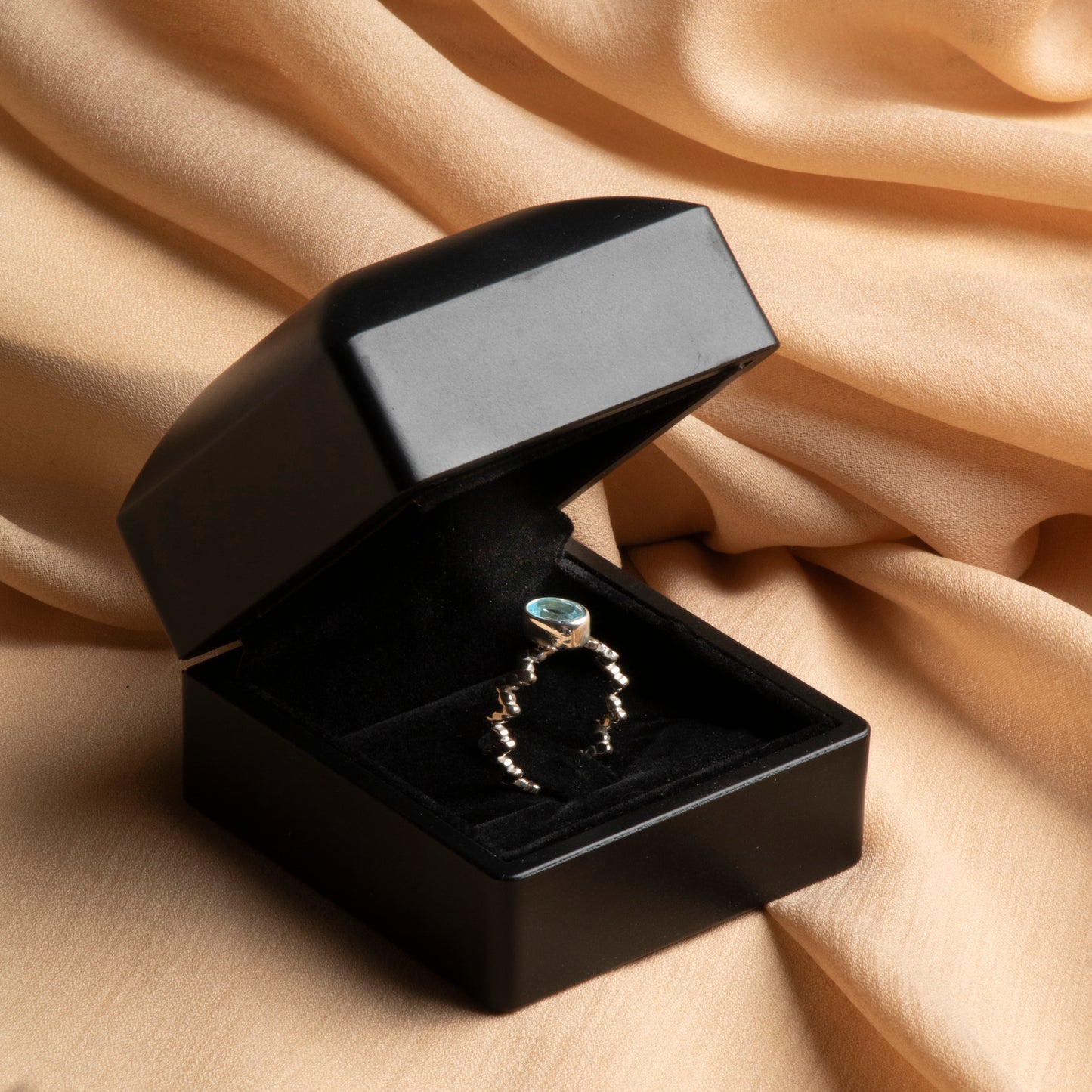 Elegant Aquamarine Silver Ring – Handcrafted & Certified
