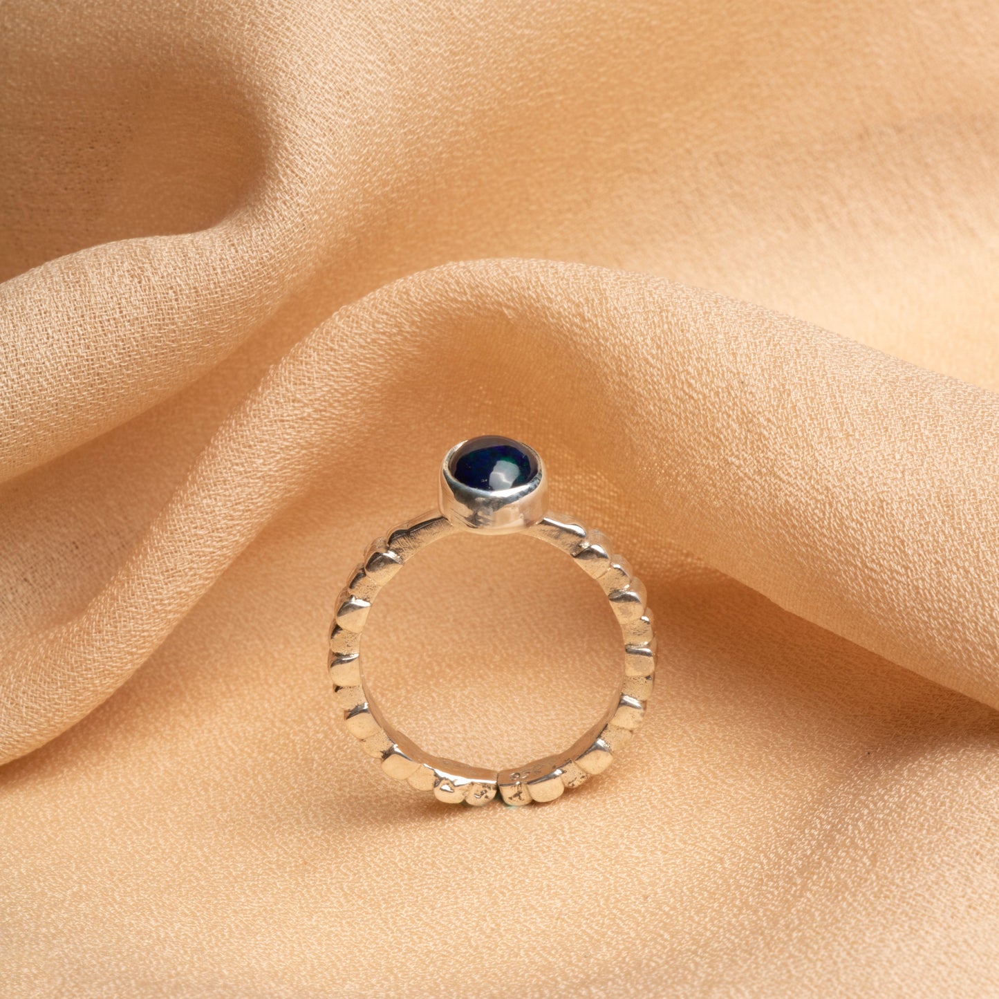 Ethereal Opal Sterling Silver Ring – A Symbol of Creativity & Harmony