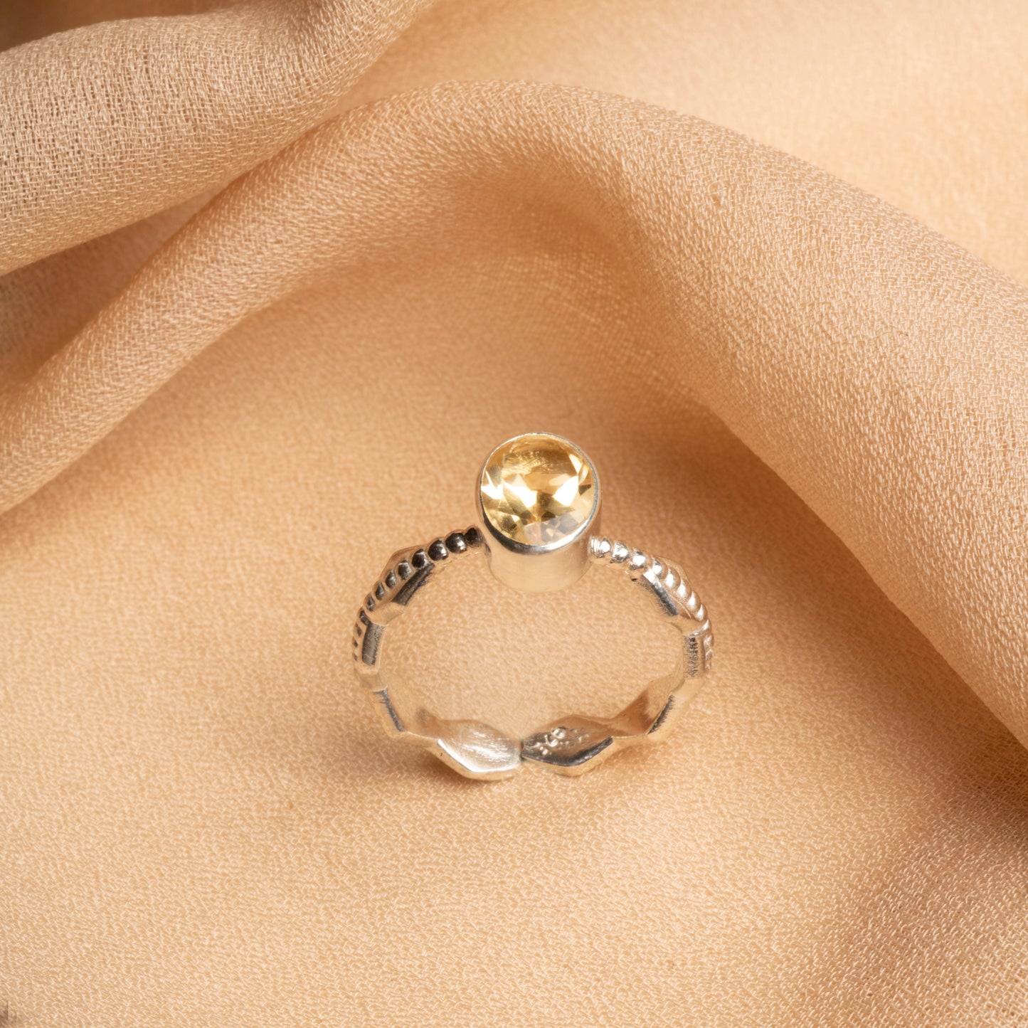 Handmade Sterling Silver Citrine Ring for Women – Certified Natural Gemstone