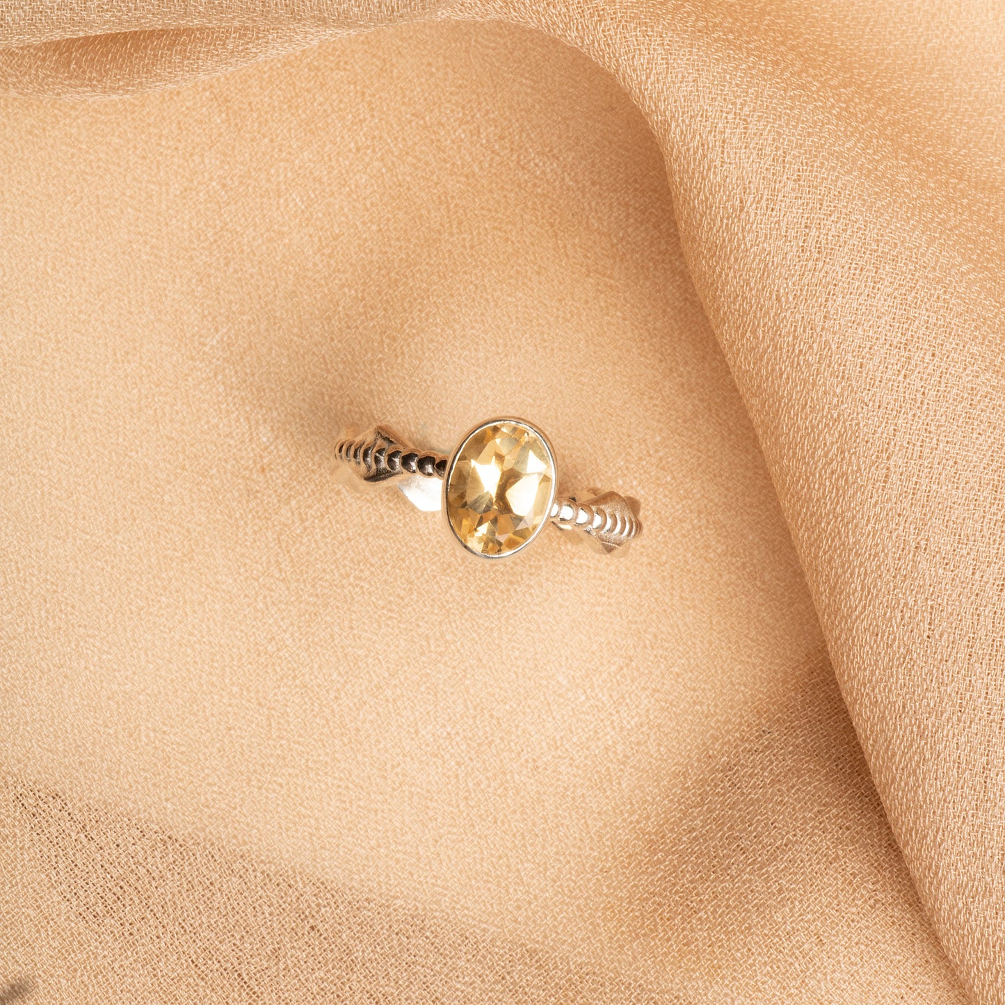 Handmade Sterling Silver Citrine Ring for Women – Certified Natural Gemstone