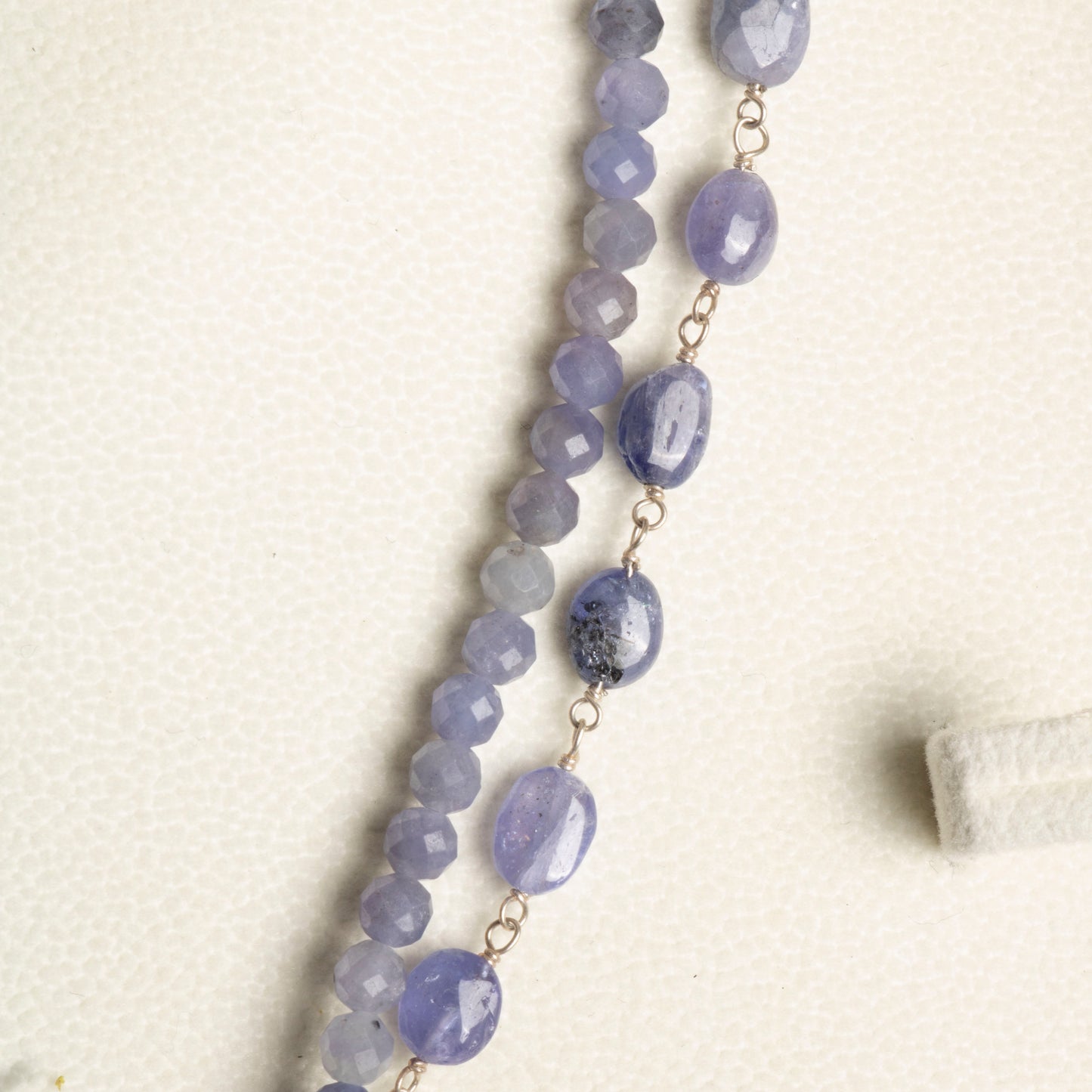 Tanzanite Double Necklace Set – The Signature of Elegance with Silver Accessories
