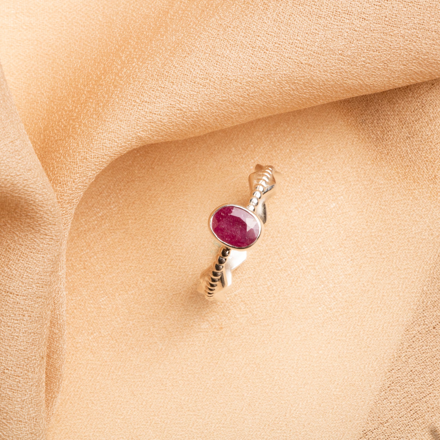 Ruby & Sterling Silver Women's Ring – A Symbol of Elegance
