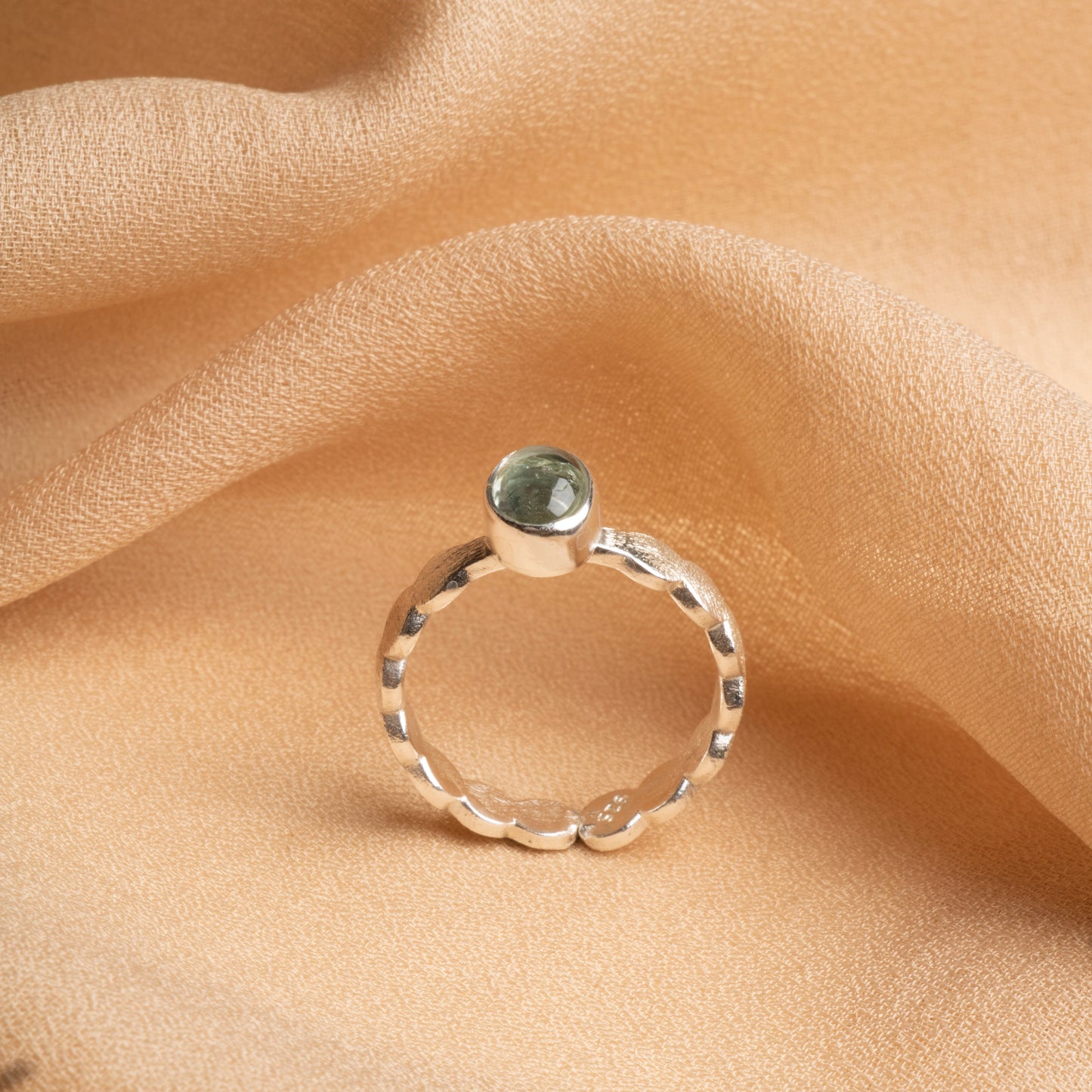 Timeless Aquamarine Silver Ring – Elegant& Certified