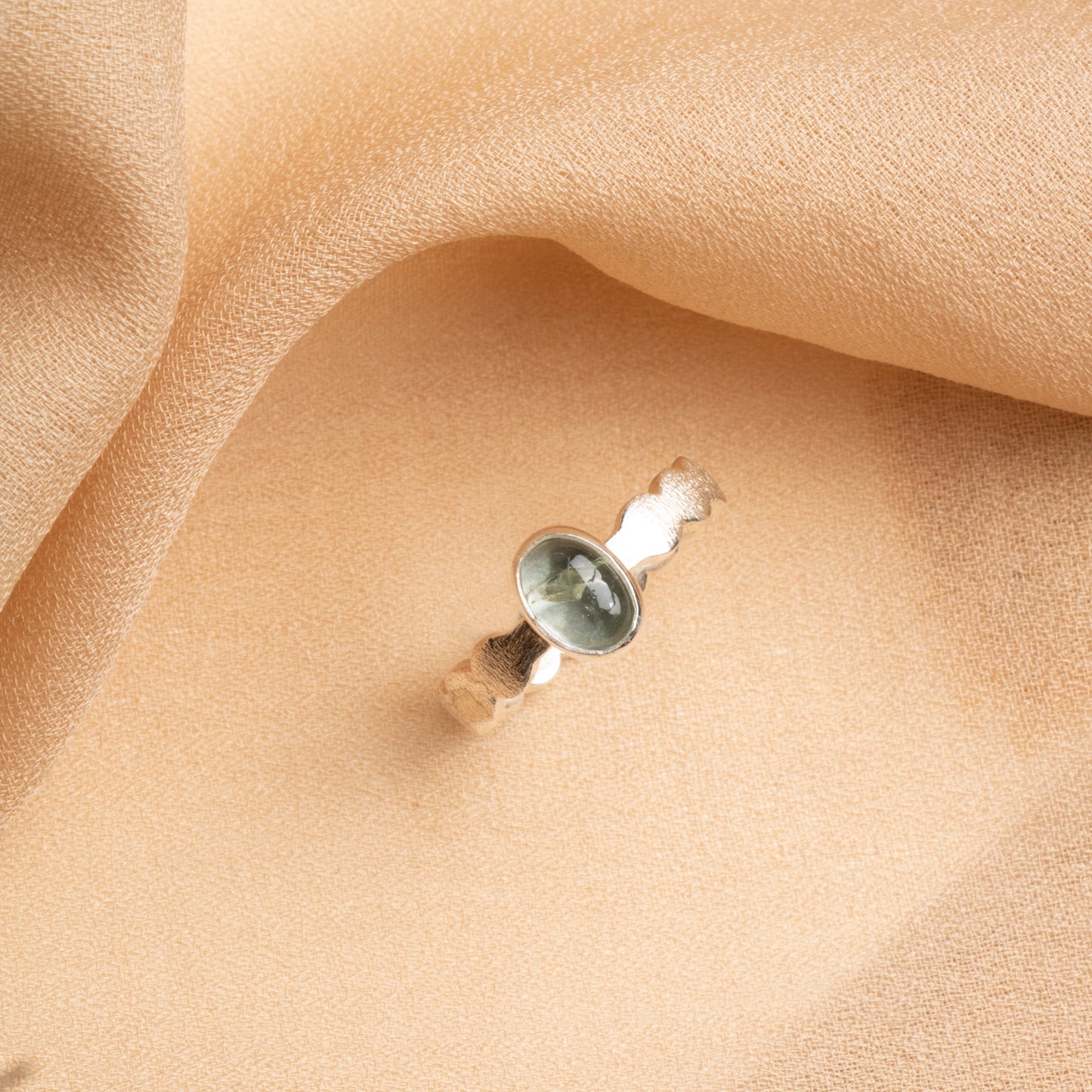 Timeless Aquamarine Silver Ring – Elegant& Certified