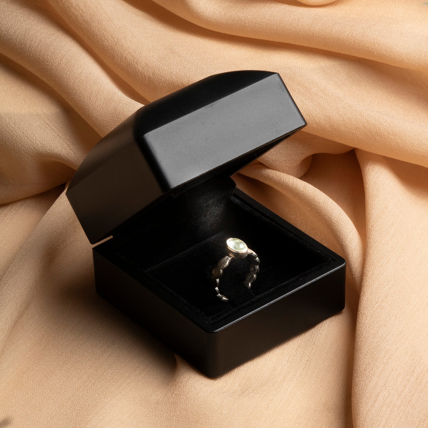 Timeless Aquamarine Silver Ring – Elegant& Certified