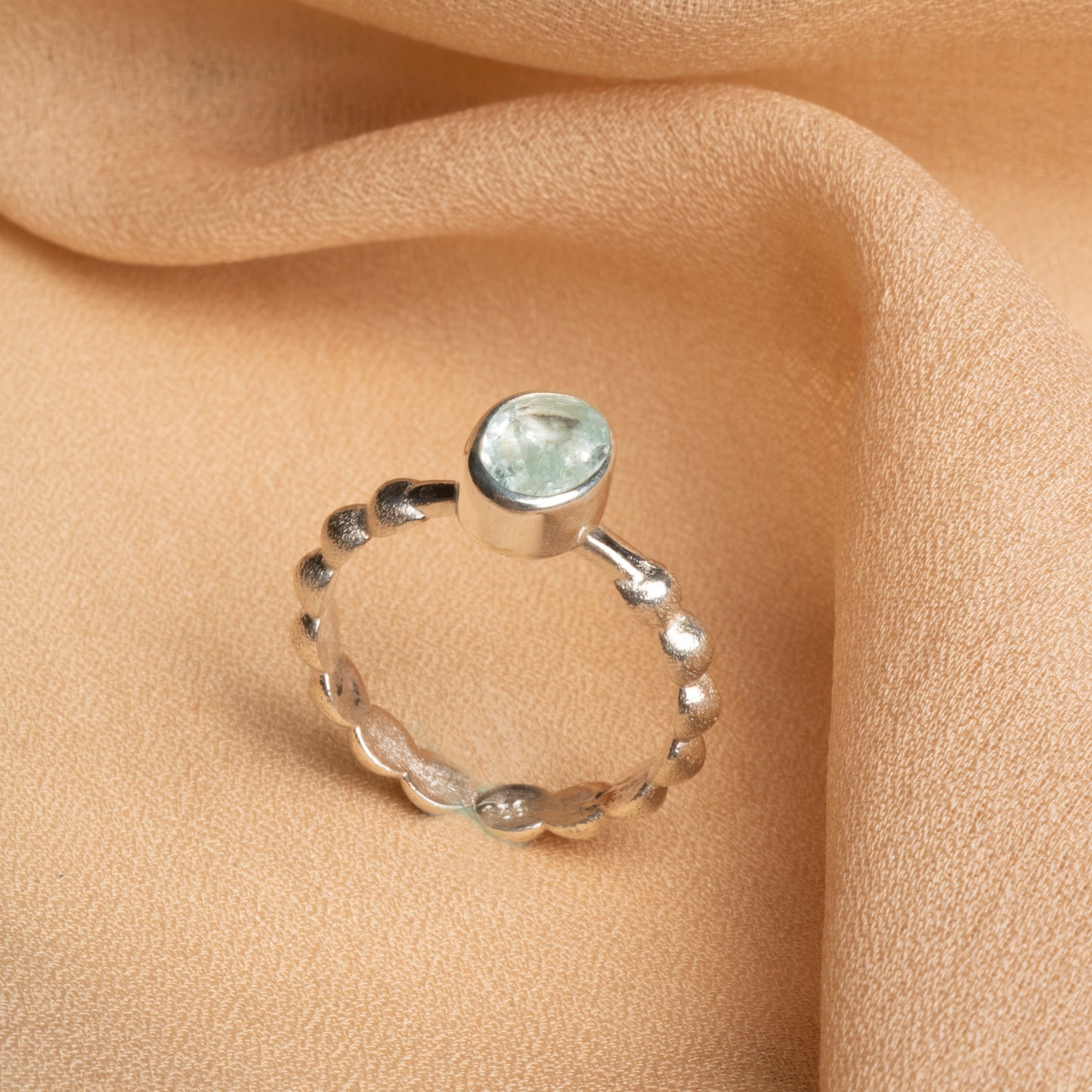 Timeless Aquamarine Sterling Silver Ring – Certified & Elegant