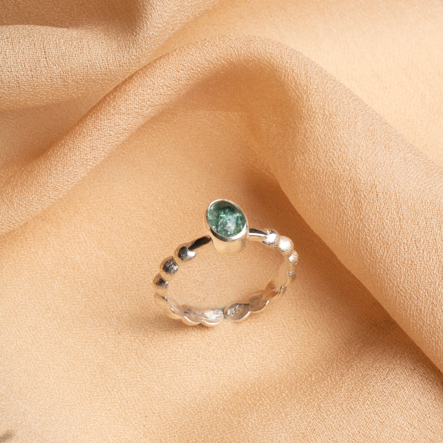 Elegant Aquamarine Sterling Silver Ring – Certified & Handcrafted